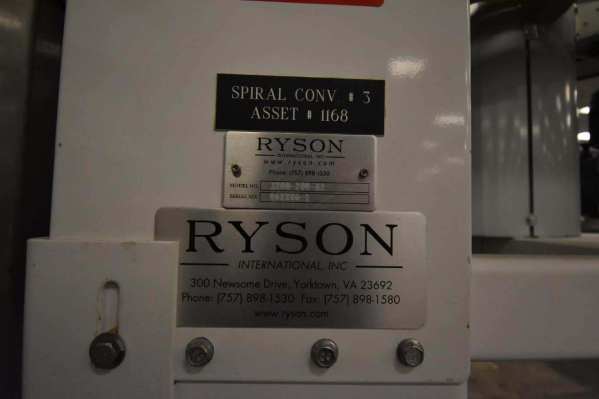 Ryson Spiral Conveyor Model 1200-200-B2. - Image 4 of 11