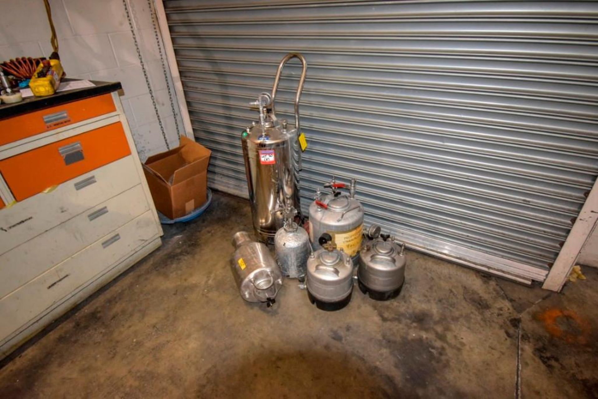 Lot of (6) Stainless Steel Tanks.