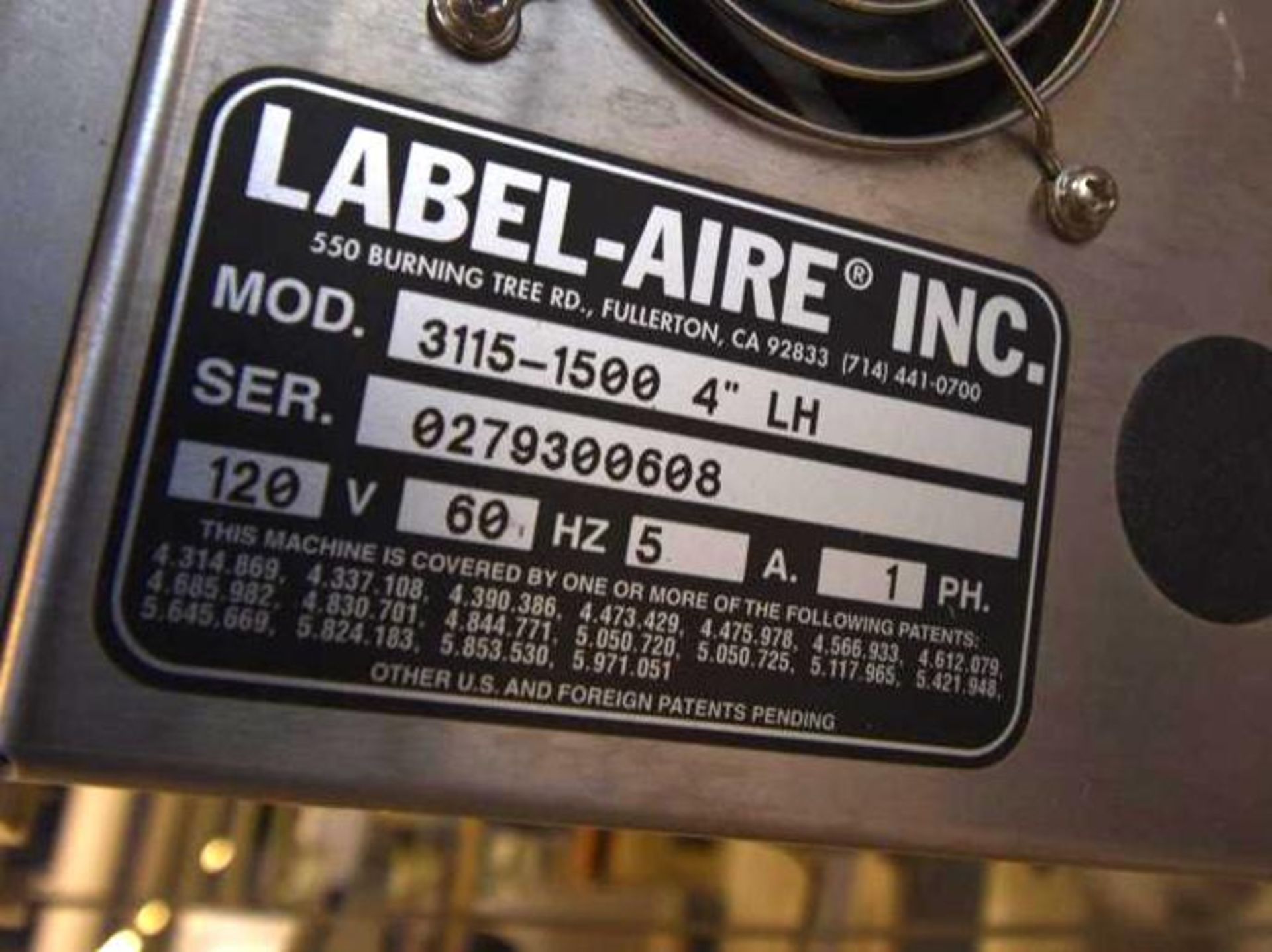 Label-Aire Labeler w/Conveyor - Image 5 of 8