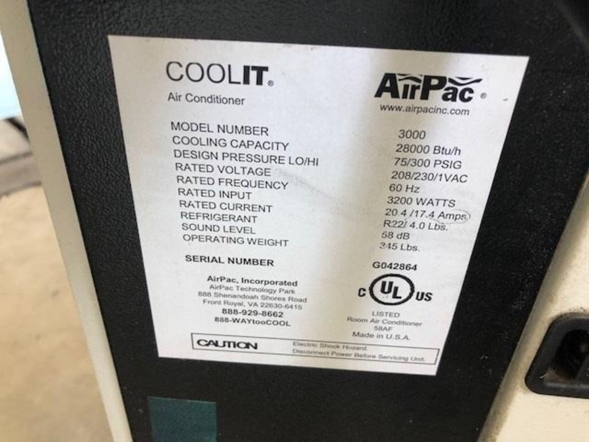 AirPac Cool It Model 3000 - Image 2 of 2