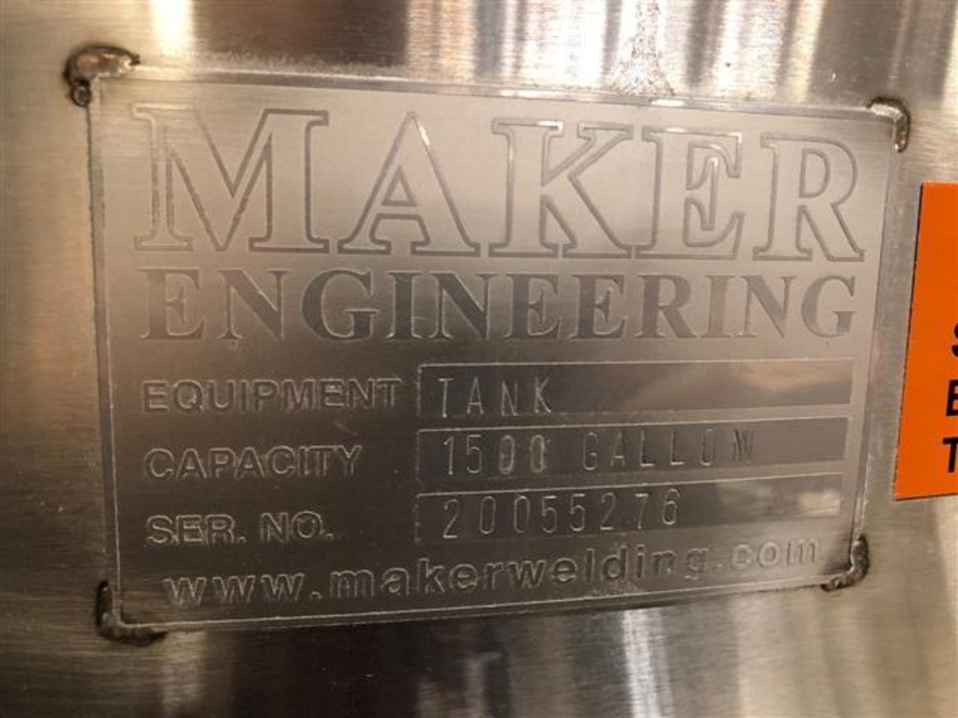 Maker Engineering 1,500 Gallon Jacketed Tank - Image 4 of 4