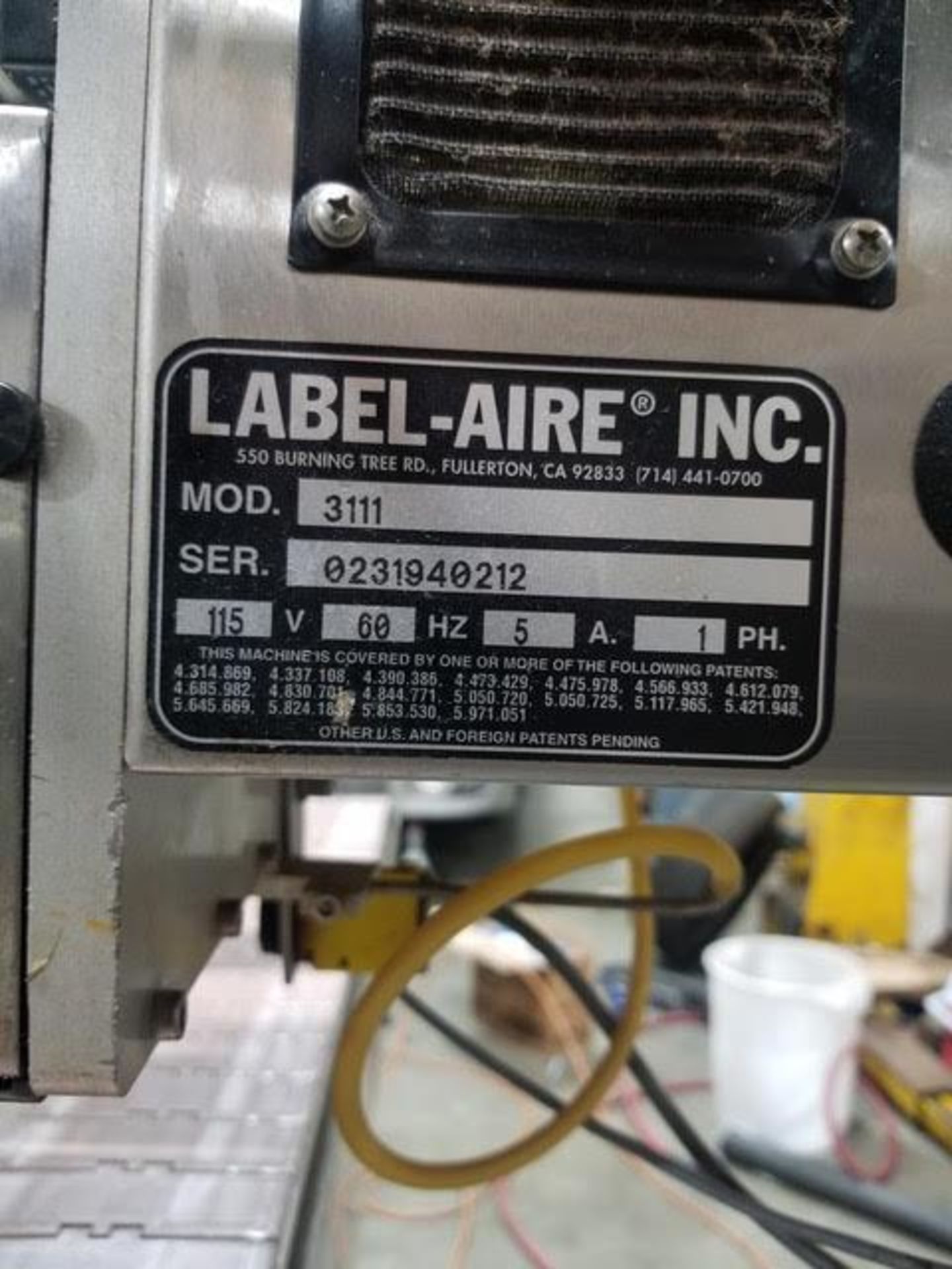 Label-Aire 3111 Top Labeler - Image 5 of 5