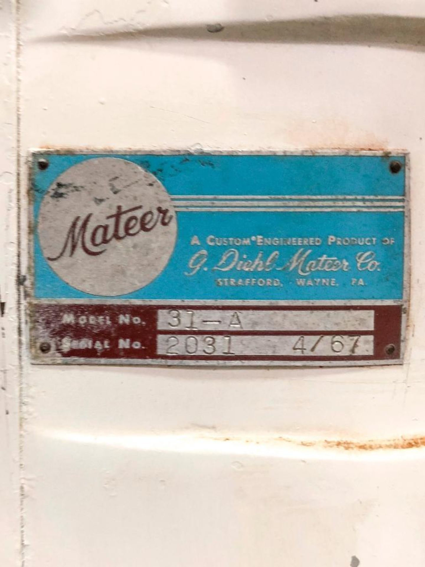 1- Used Mateer Auger Powder Filler - Image 2 of 6