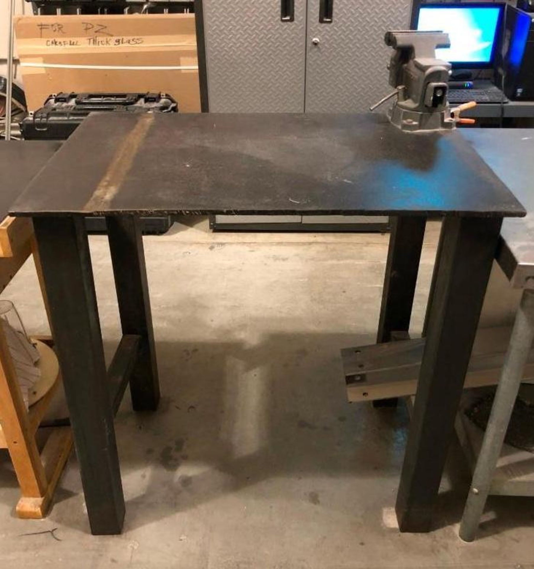 Small work table with Vice attached 2' x 3'