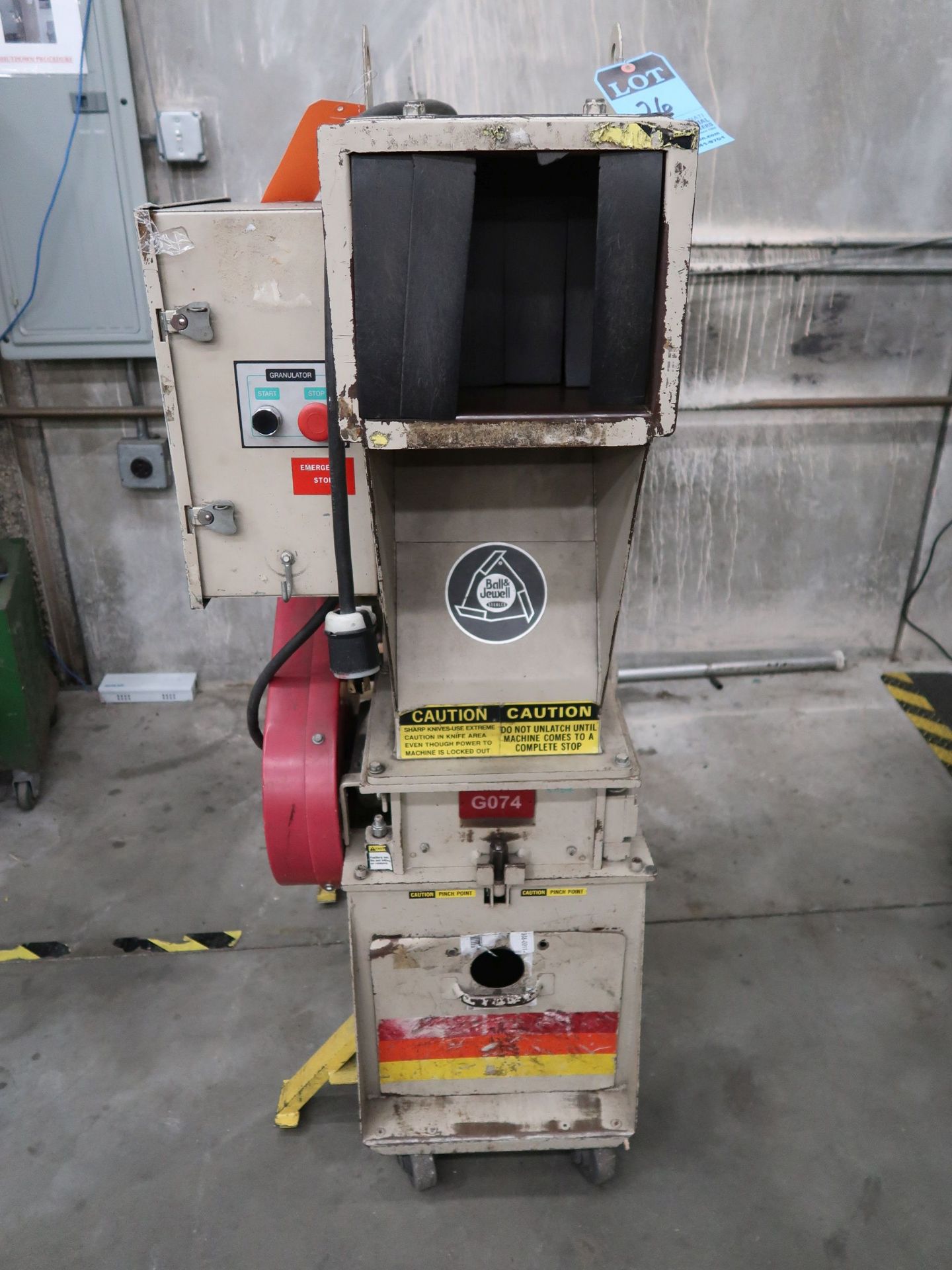 5 HP BALL AND JEWEL MODEL BP18 GRANULATOR; S/N N/A