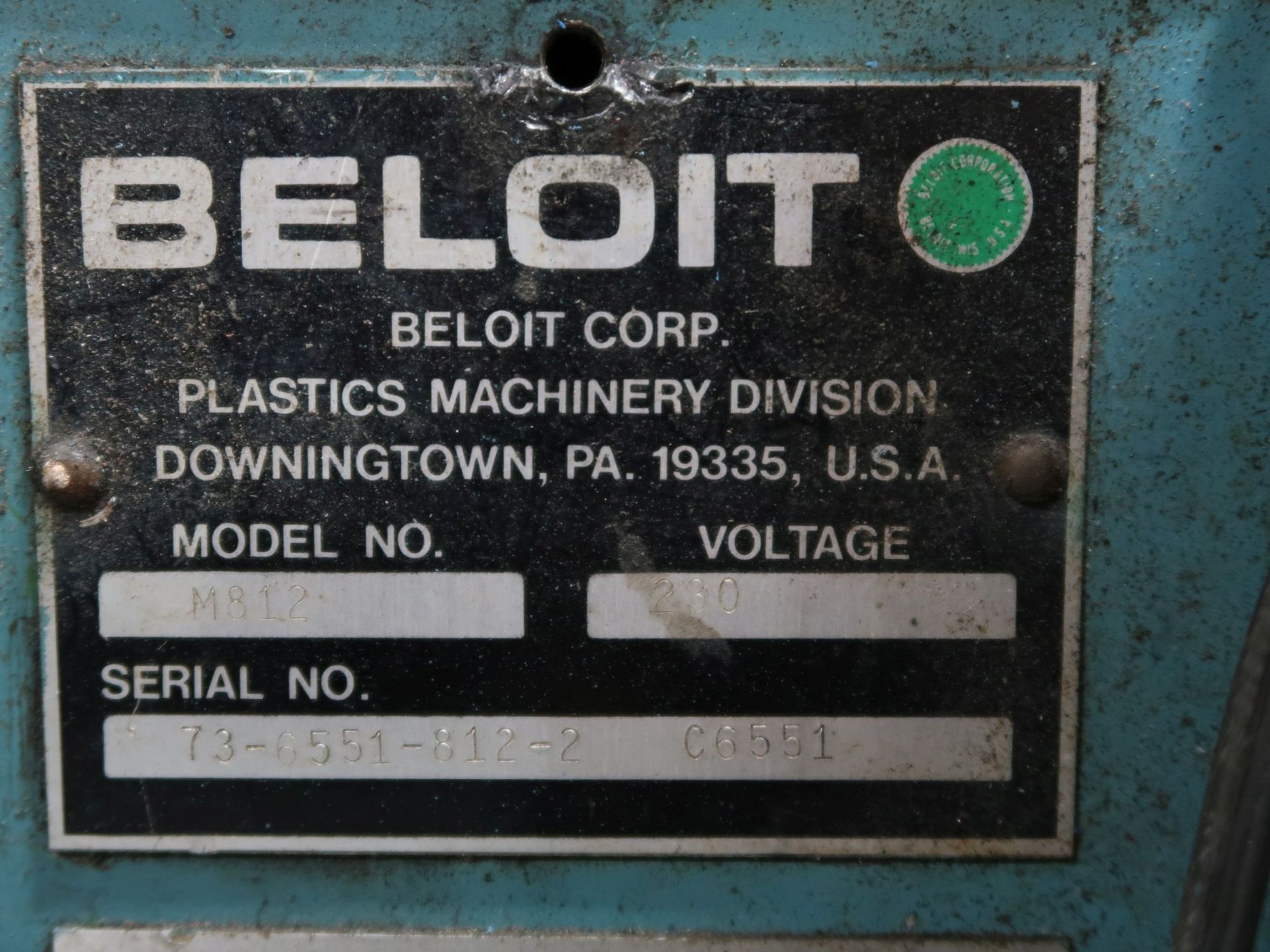 BELOIT MODEL M-812 GRANULATOR; S/N 73-6551-812-2 - Image 4 of 4