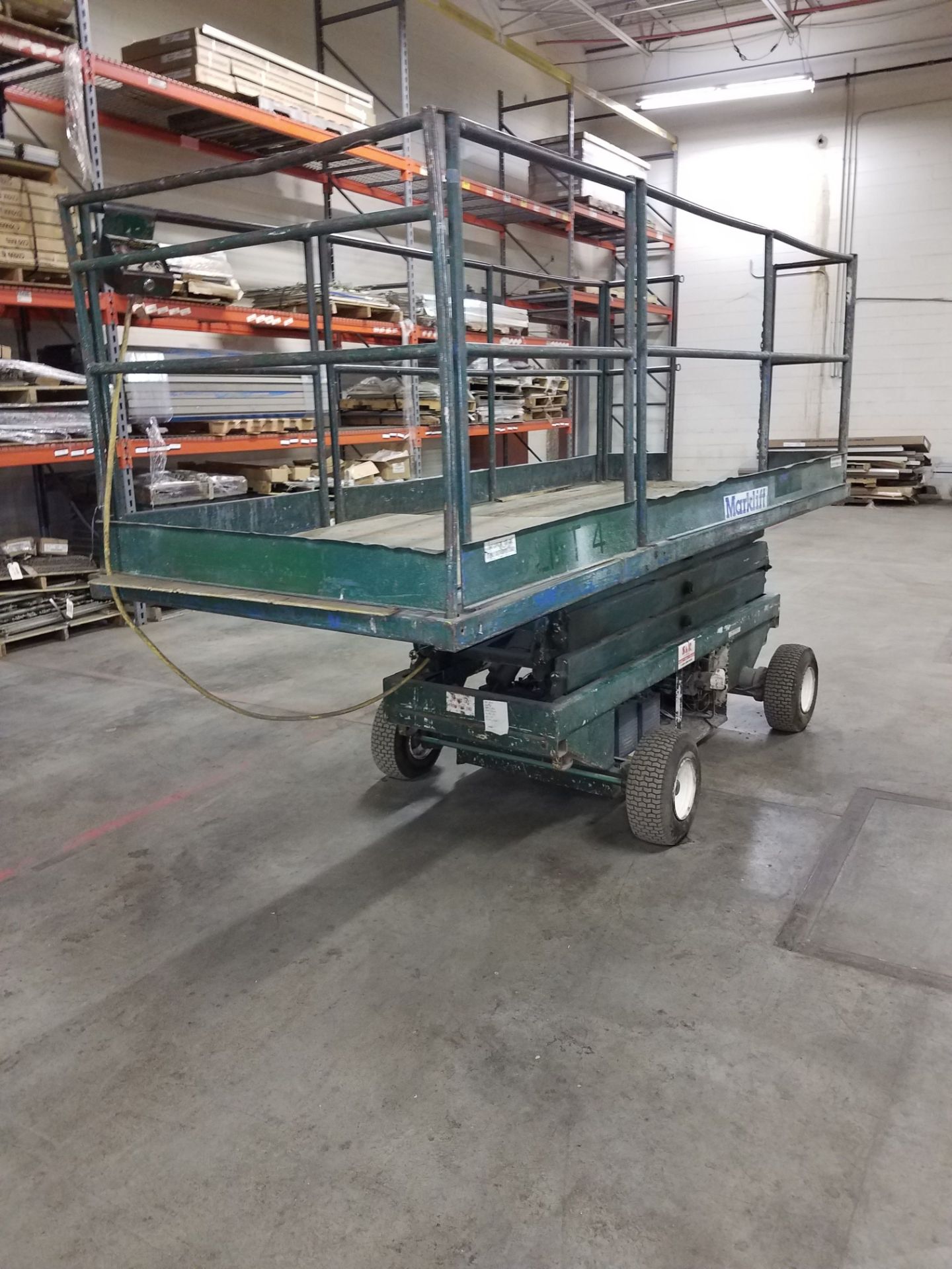 MARKLIFT ELECTRIC SCISSOR LIFT, 54" WIDE X 134" LONG WORK PLATFORM, 168" LIFT HEIGHT, 1,000 LB. - Image 2 of 5