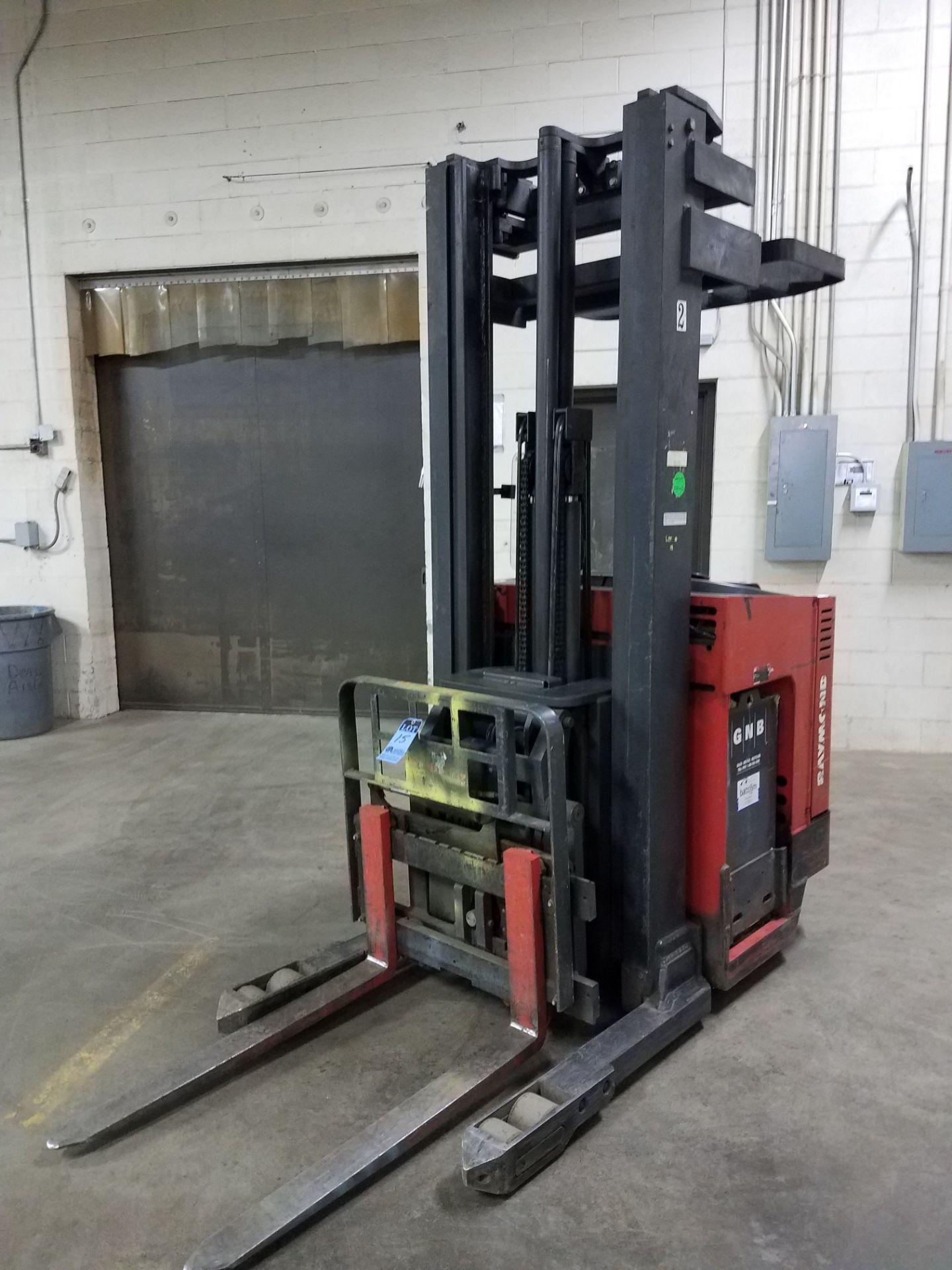 3,000 LB. RAYMOND MODEL EZ-DR-30-TT ELECTRIC REACH TRUCK; S/N EZ-A-04541, 102" MAST HEIGHT, 42"