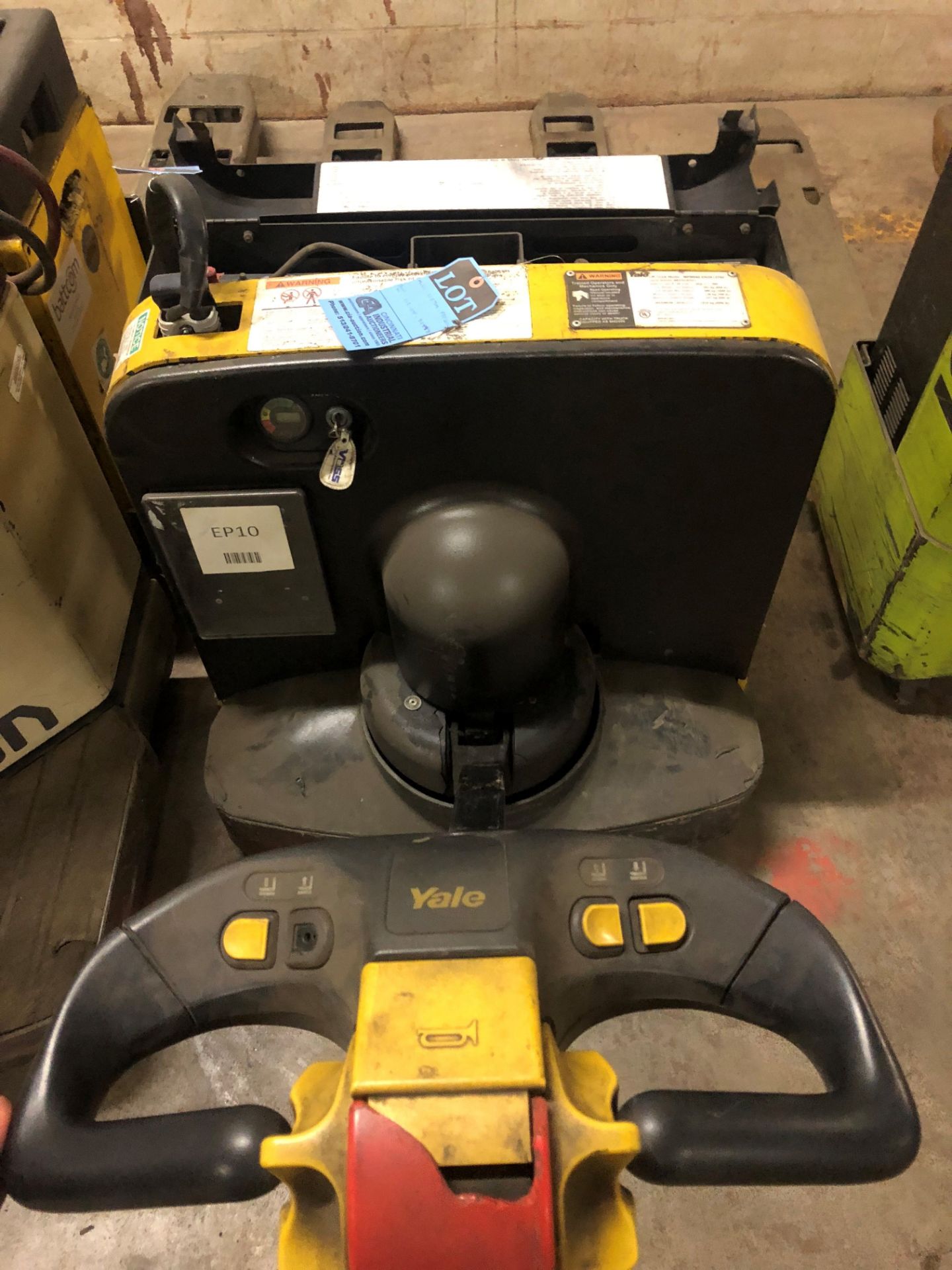 4,000 LB. YALE MODEL MPB040-EN24T2760 ELECTRIC PALLET TRUCK; S/N B8287N18797C, 24 VOLT, 60" FORKS, - Image 2 of 5