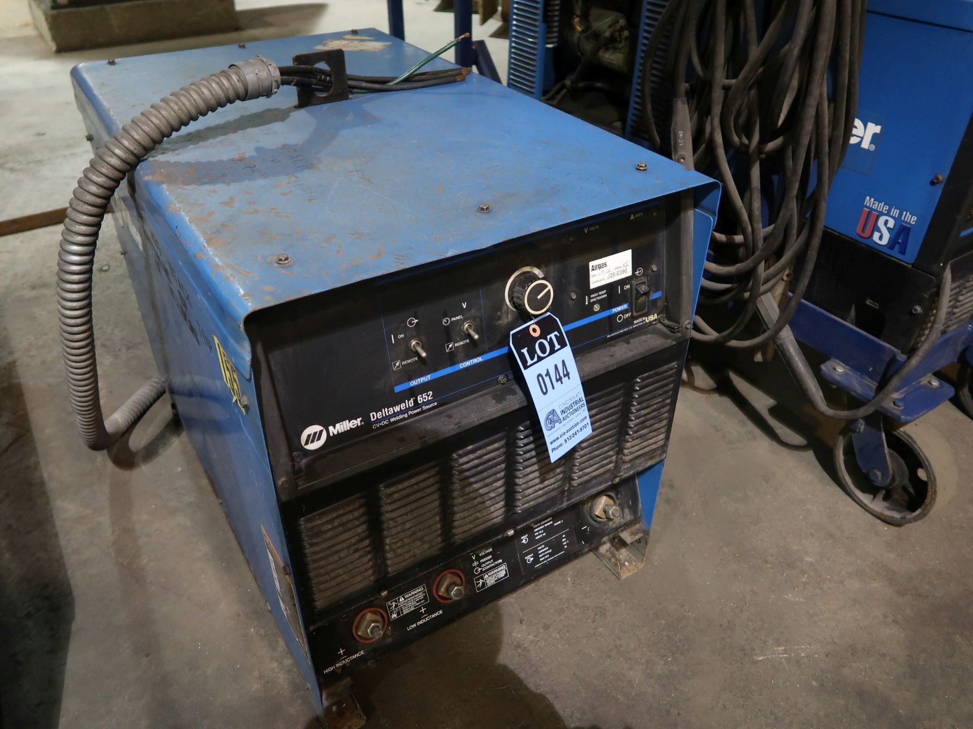 650 AMP MILLER MODEL DELTAWELD 652 CV-DC WELDING POWER SOURCE; S/N LA333461 **CURRENTLY