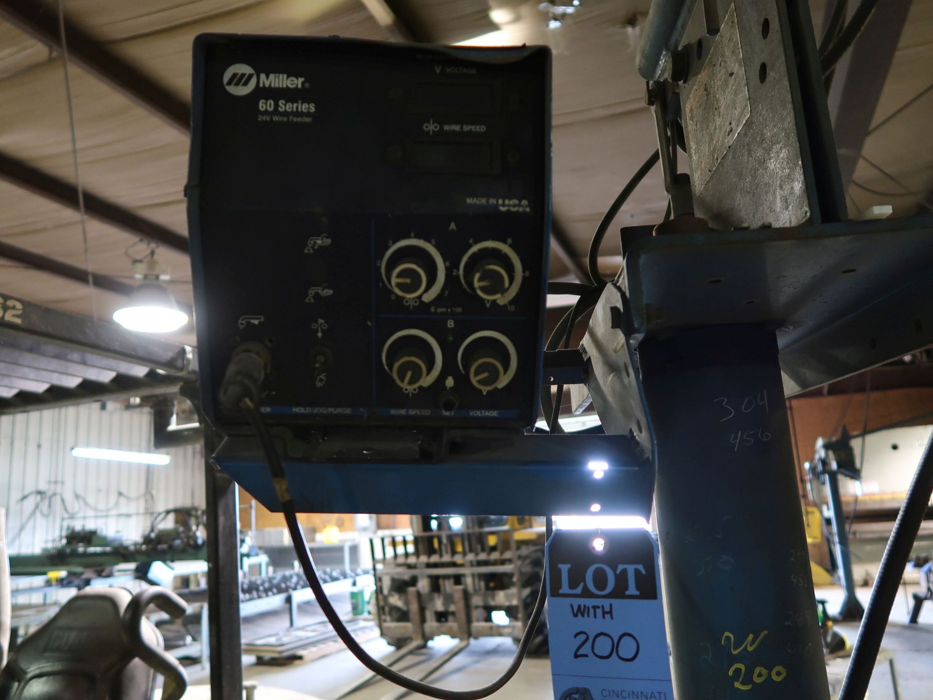 650 AMP MILLER MODEL DELTAWELD 652 CV-DC WELDING POWER SOURCE; S/N LA333417, WITH 12' MILLER FLOOR - Image 4 of 5