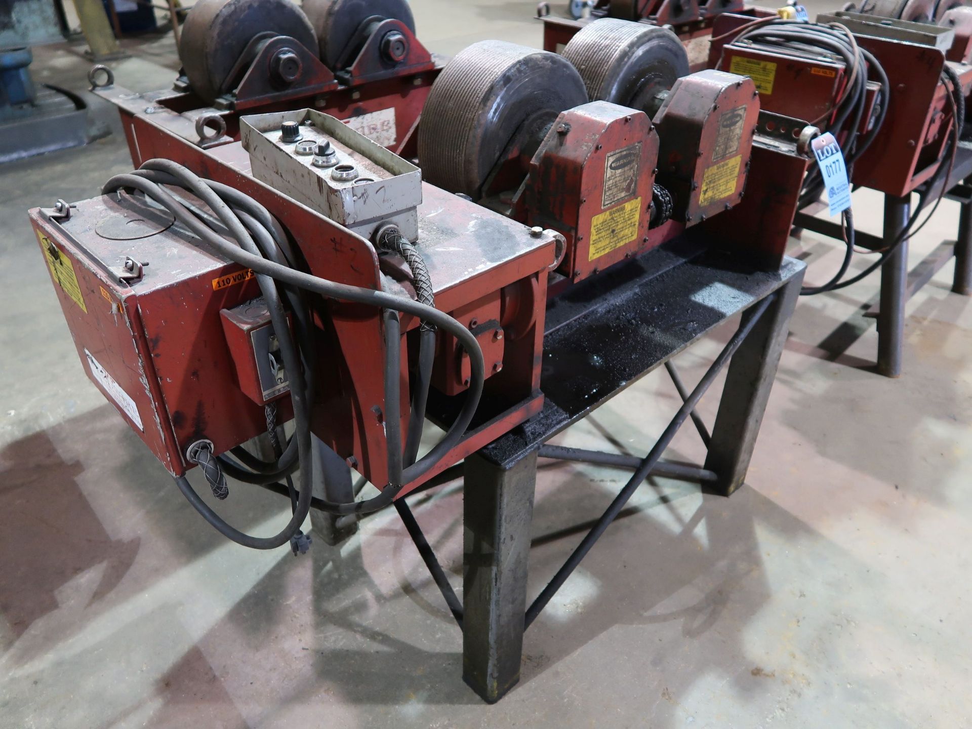 5 TON CAPACITY WELDWIRE MODEL WWRD-10SF POWER TURNING ROLL; S/N 1099657 WITH IDLER; S/N 1099659 - Image 3 of 4