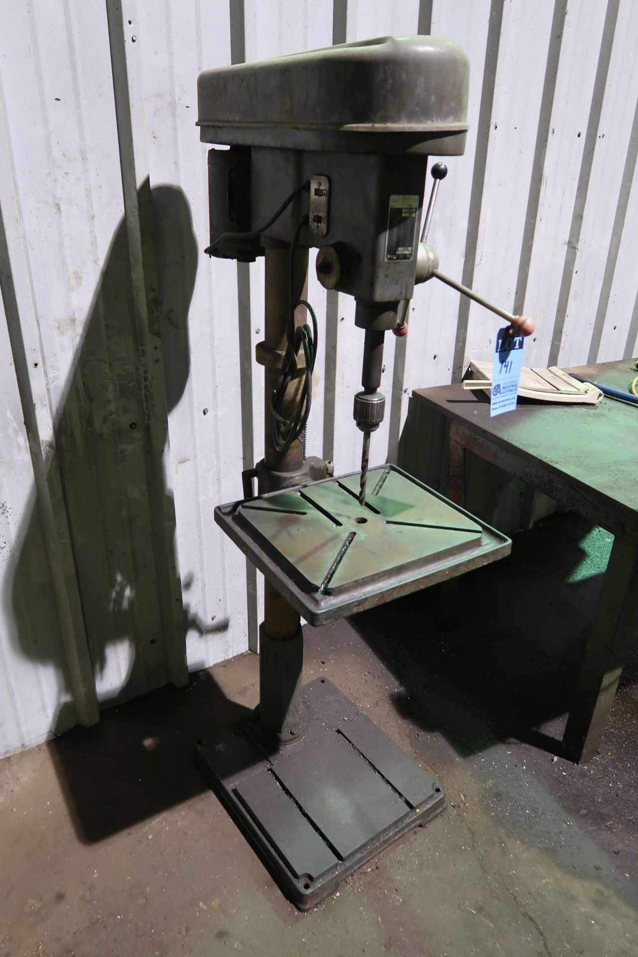 22" BLACKHAWKE MODEL PD22-12 DRILL PRESS; S/N 81-684, SPINDLE SPEED 130 TO 4,200 RPM