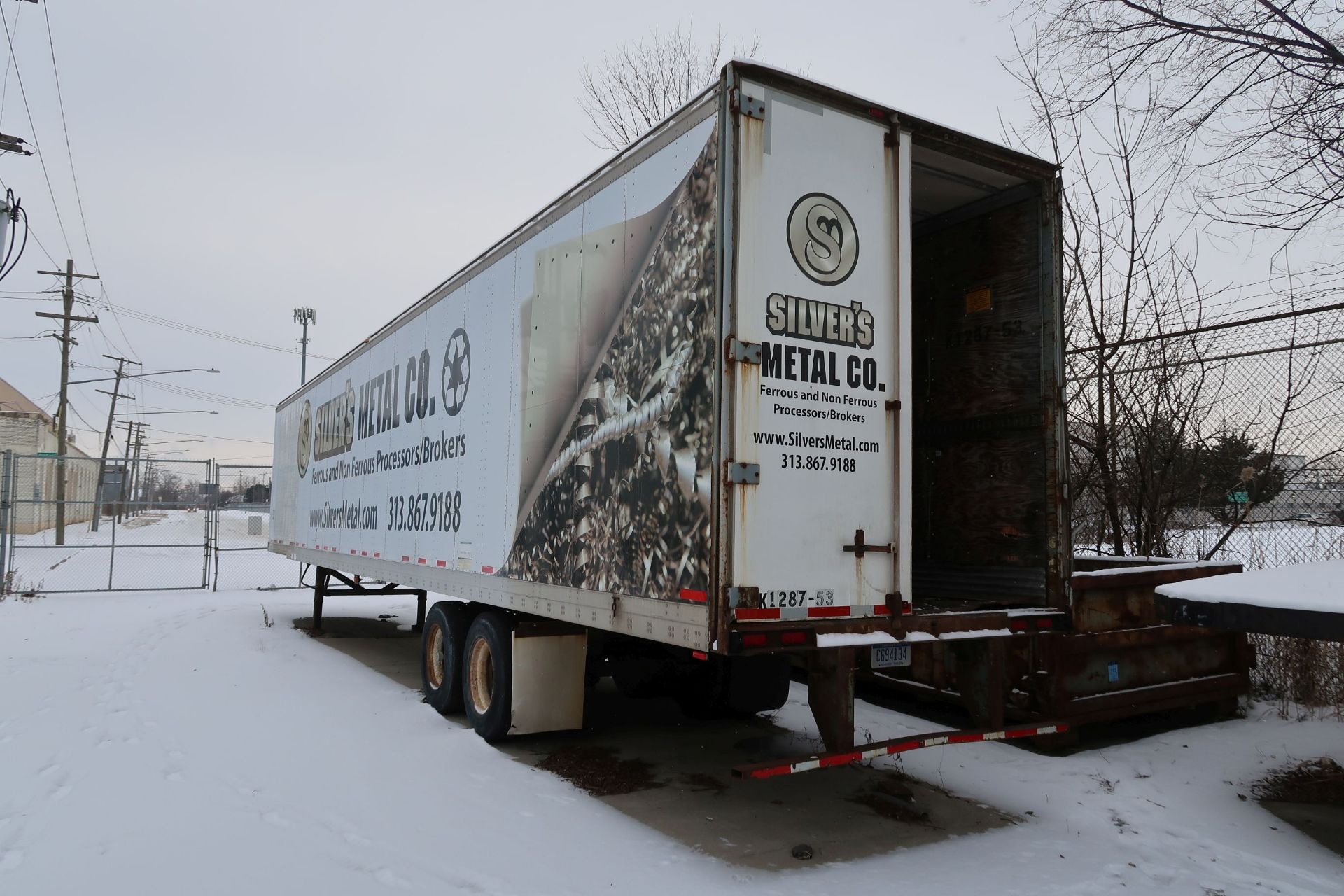 53' FRUEHAUF TANDEM AXLE BOX TRAILER; VIN # 1JJV532FOW485215 (NEW 1998) - Image 3 of 4