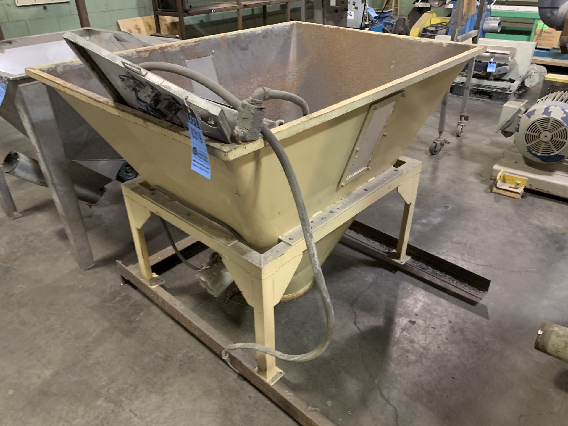 40" X 50" CONE SHAPED HOPPER WITH MOTOR DRIVE AGITATOR **LOCATED AT 1711 KIMBERLY PARK DRIVE**