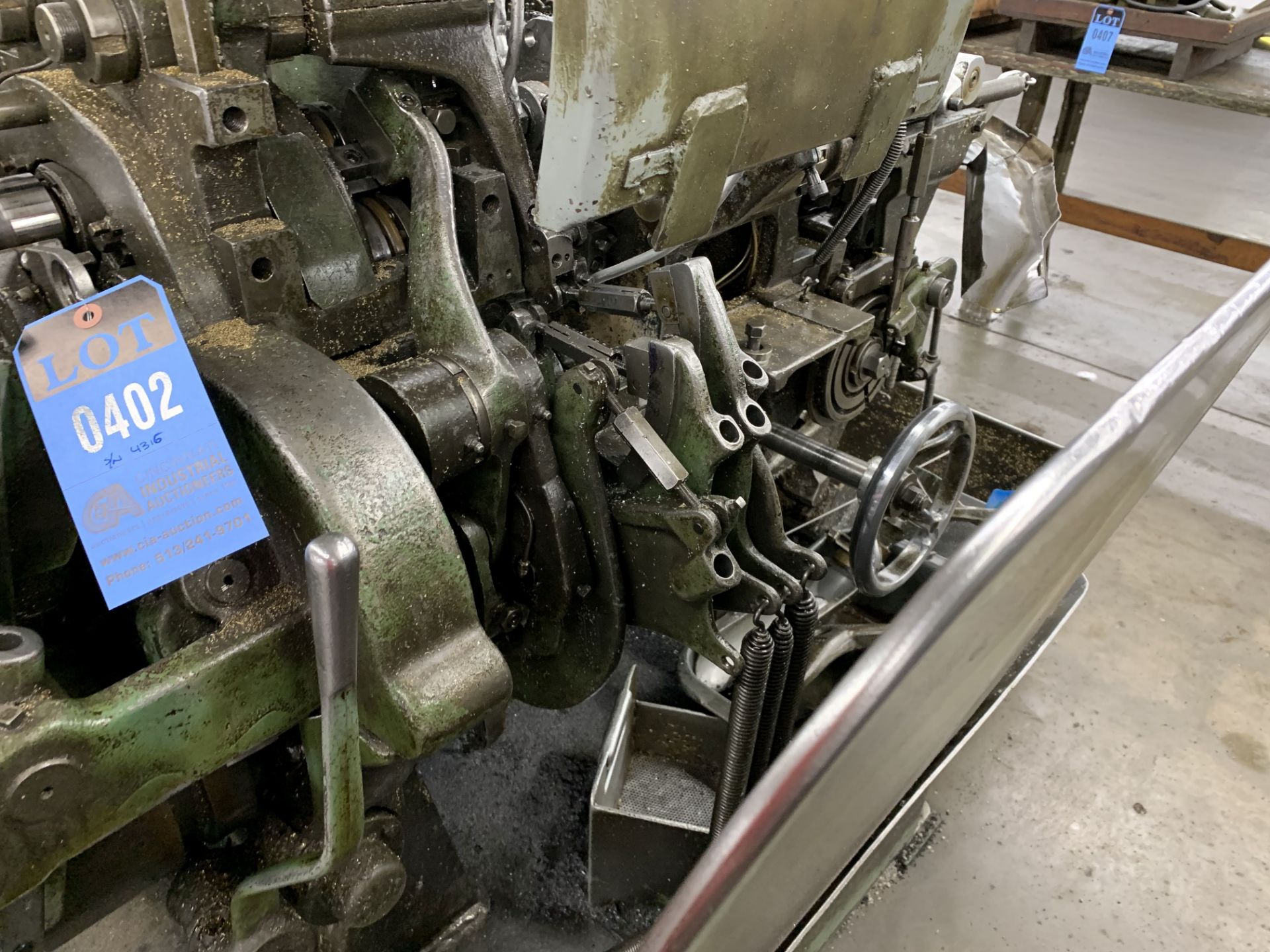 3/4" DAVENPORT MODEL B MULTI-SPINDLE AUTOMATIC SCREW MACHINE; S/N 4316, SPINDLE STOP, PICKOFF, THRE - Image 8 of 11