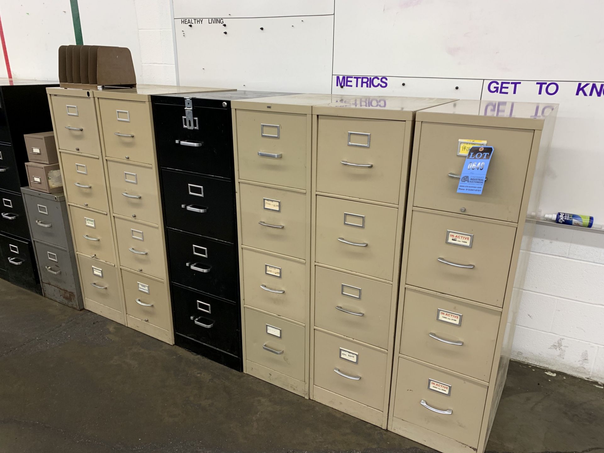 FOUR DRAWER LETTER FILE CABINETS