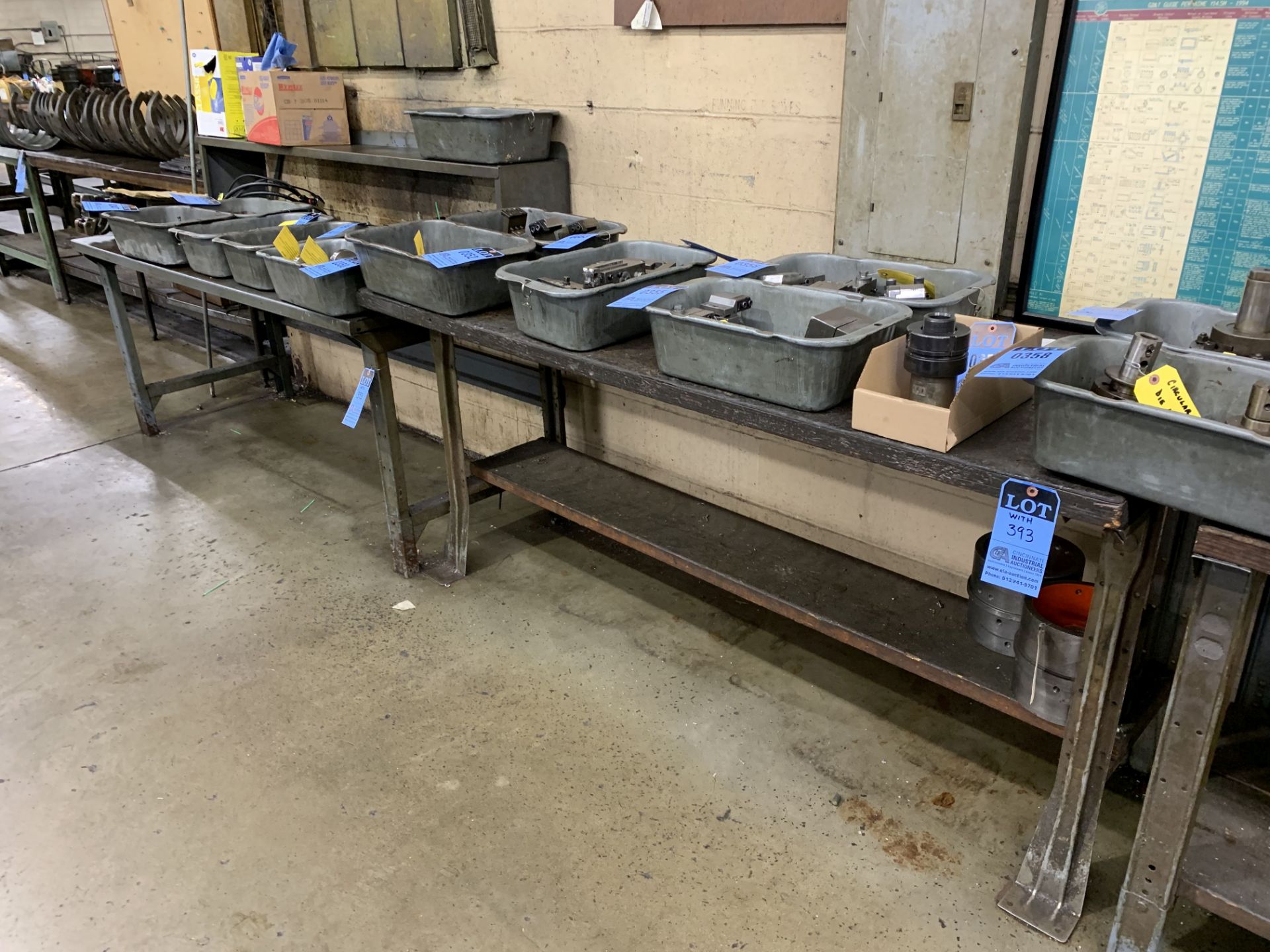 MISCELLANEOUS SIZE STEEL FRAME BENCH, (1) WITH VISE **DELAY REMOVAL - PICKUP 3/29/2019** - Image 2 of 4