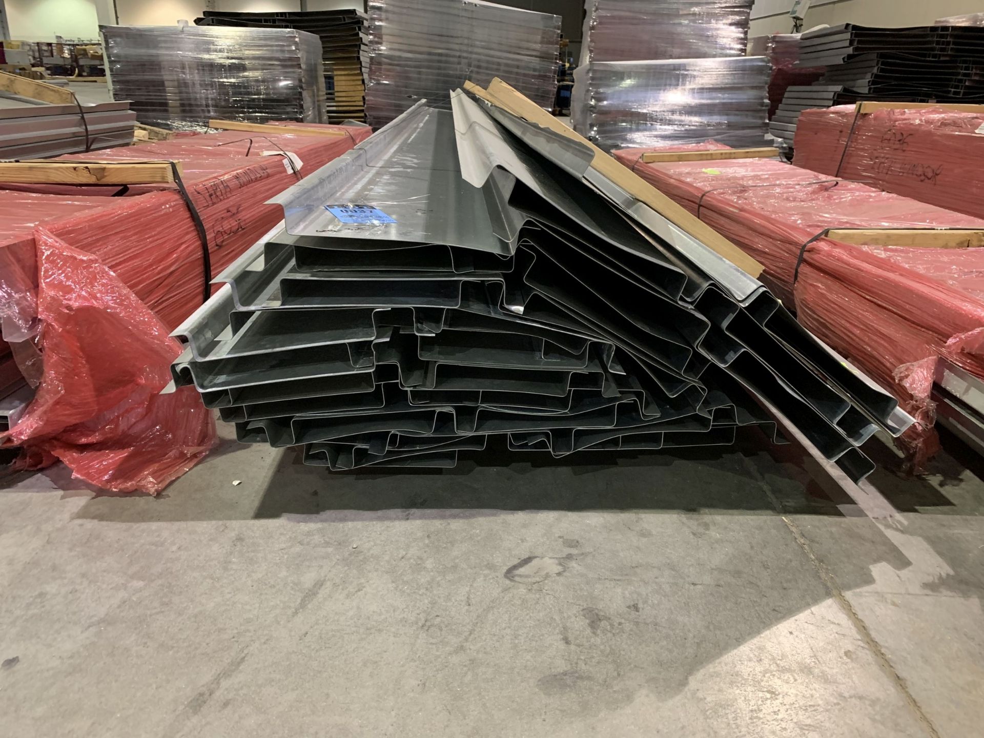 11-1/2" X 144" STEEL PANELS - USED FOR PALLET RACKING SHELVES & FIRE BAFFLING - Image 2 of 2