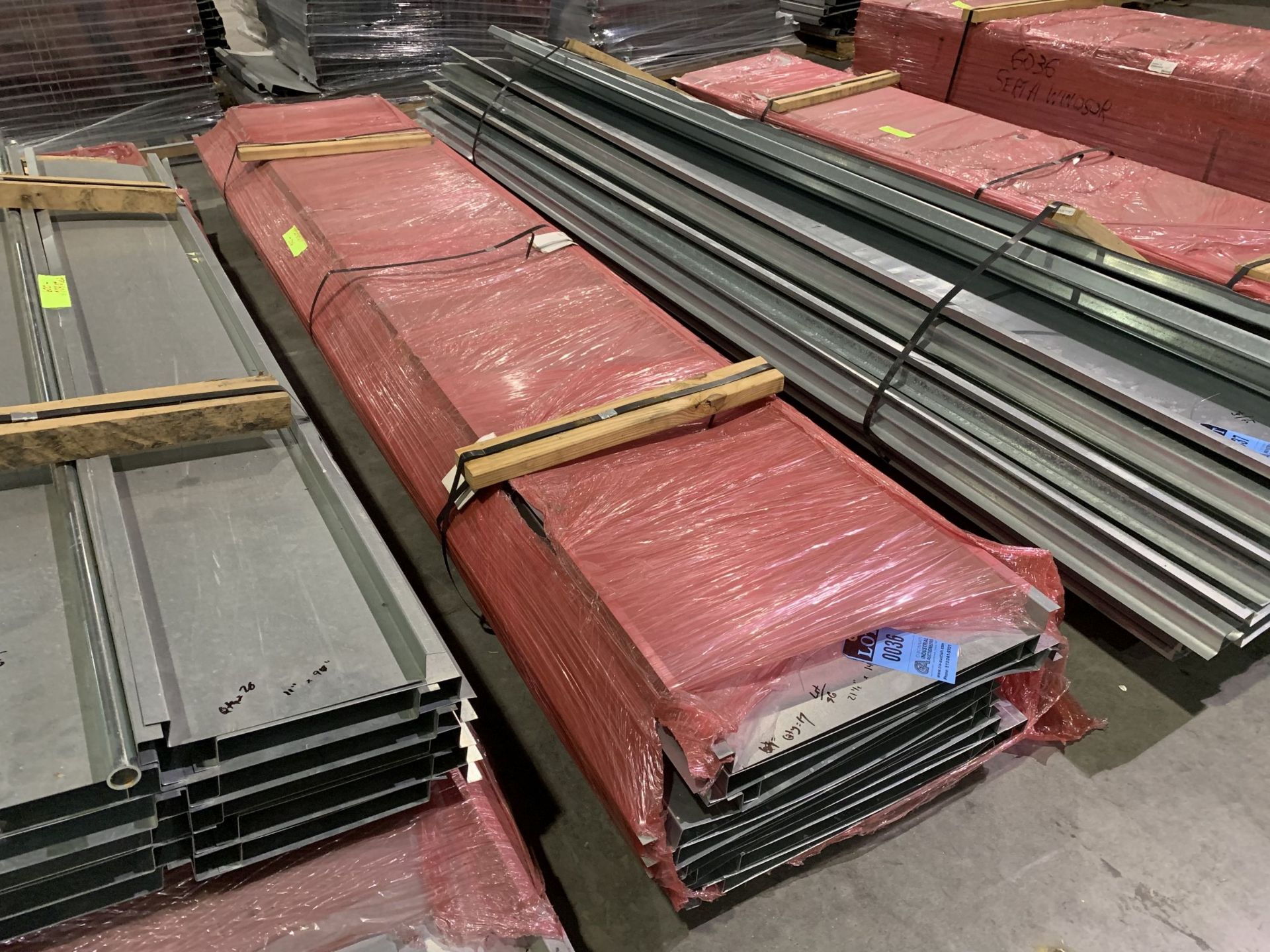 21" X 144" STEEL PANELS - USED FOR PALLET RACKING SHELVES & FIRE BAFFLING