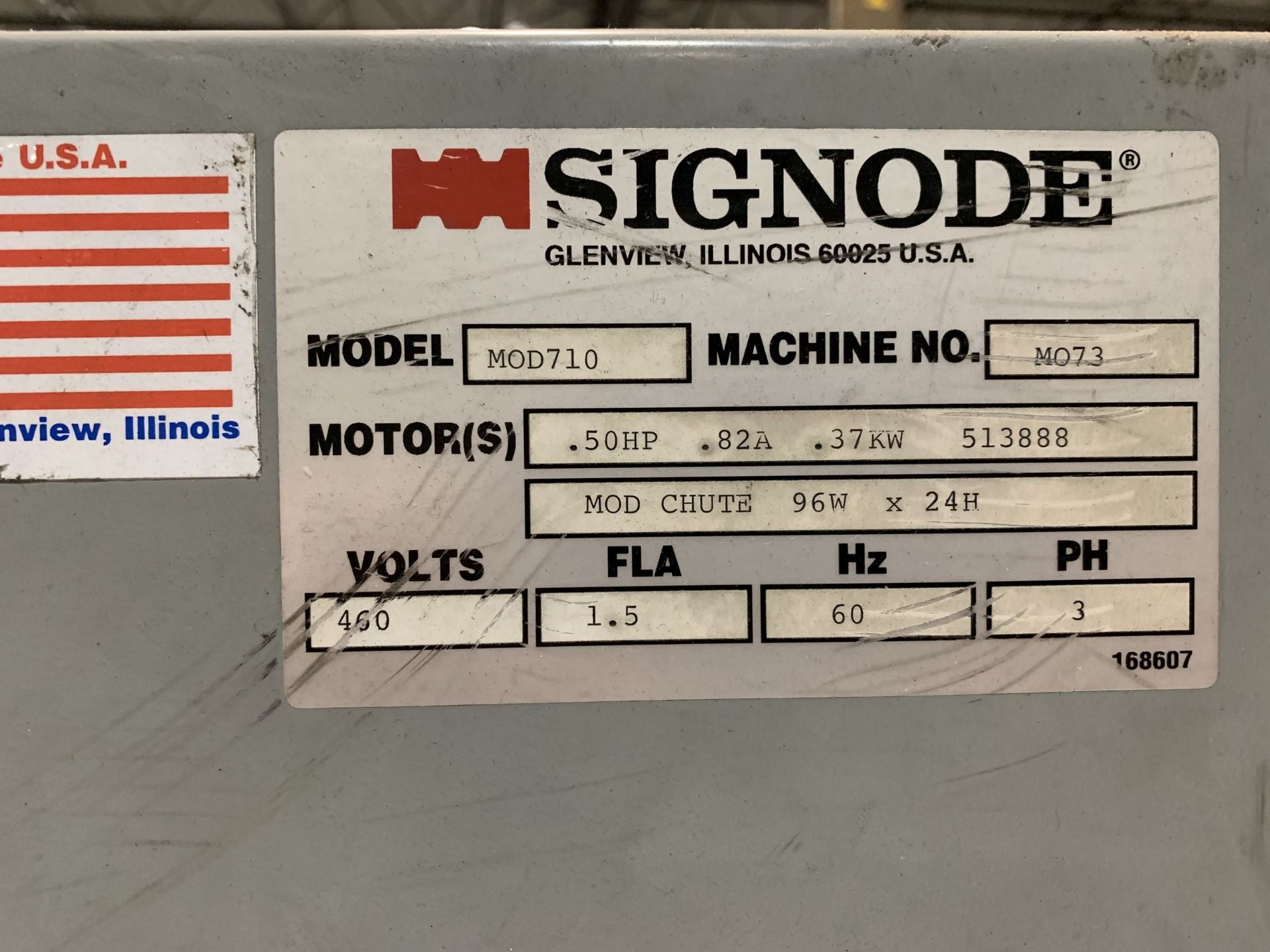 SIGNODE MODEL 710 PLASTIC BANDING SYSTEM; S/N M073, 24" X 96" WINDOW - Image 3 of 3