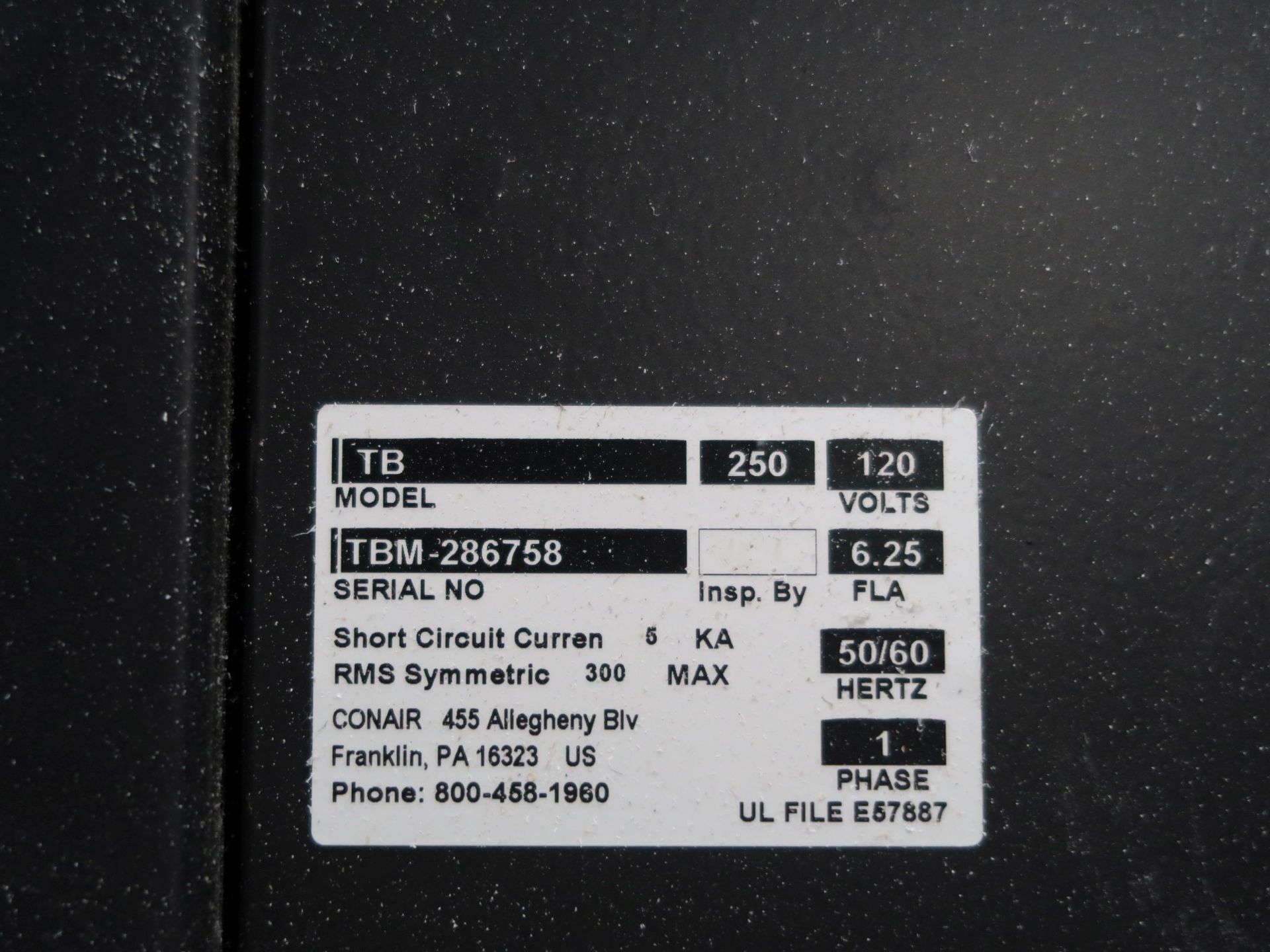 CONAIR MODEL TB 4-COMPONENT BLENDER; S/N TBM-286758 (2012) - Image 5 of 5