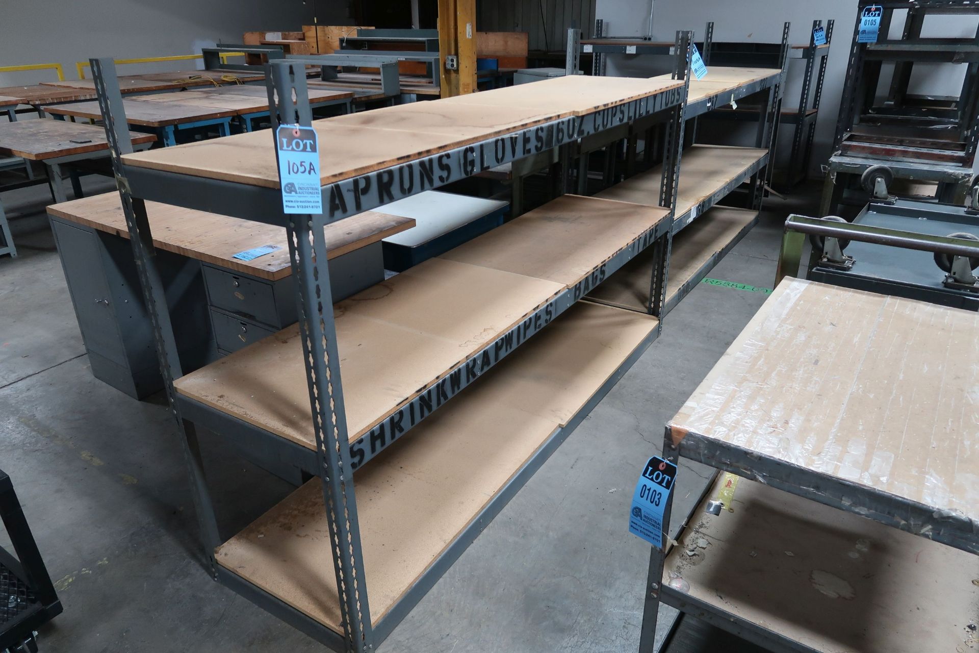 96" X 24" X 60" ADJUSTABLE STEEL SHELVES