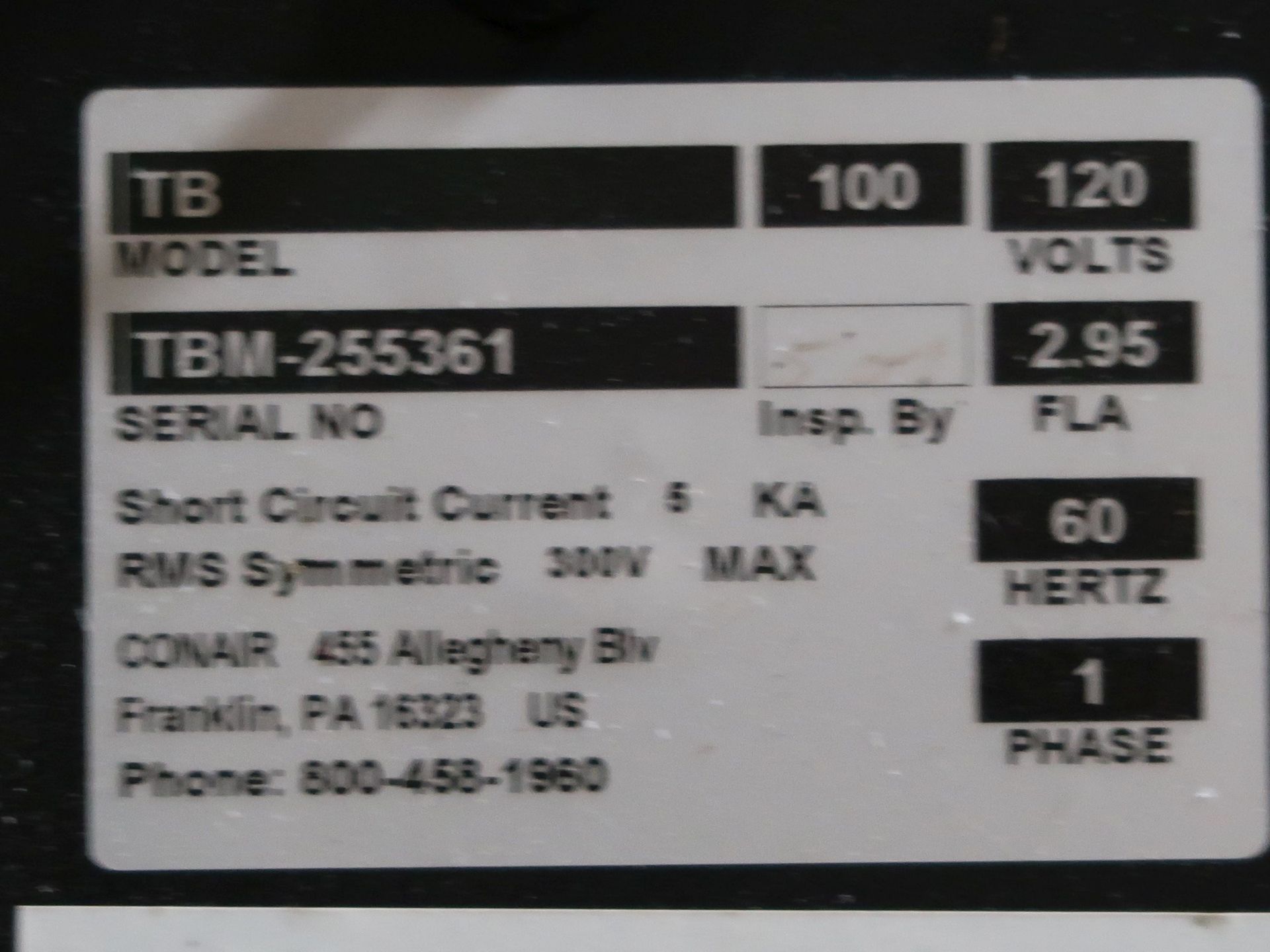 CONAIR MODEL TB 4-COMPONENT BLENDER; S/N TBM-255361 (2012) - Image 4 of 4