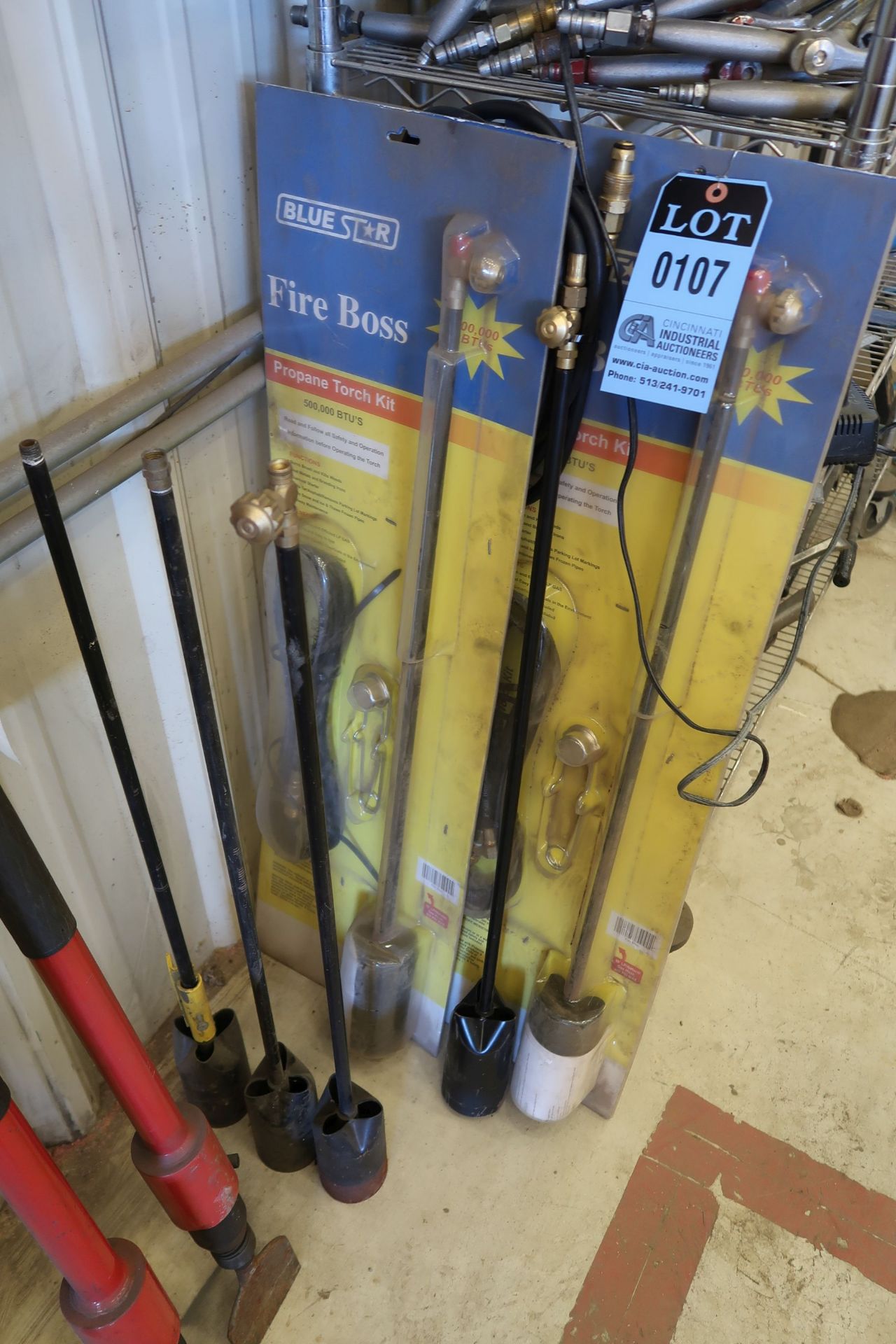 (LOT) 500,000 BTU BLUE STAR FIRE BOSS PROPANE TORCHES