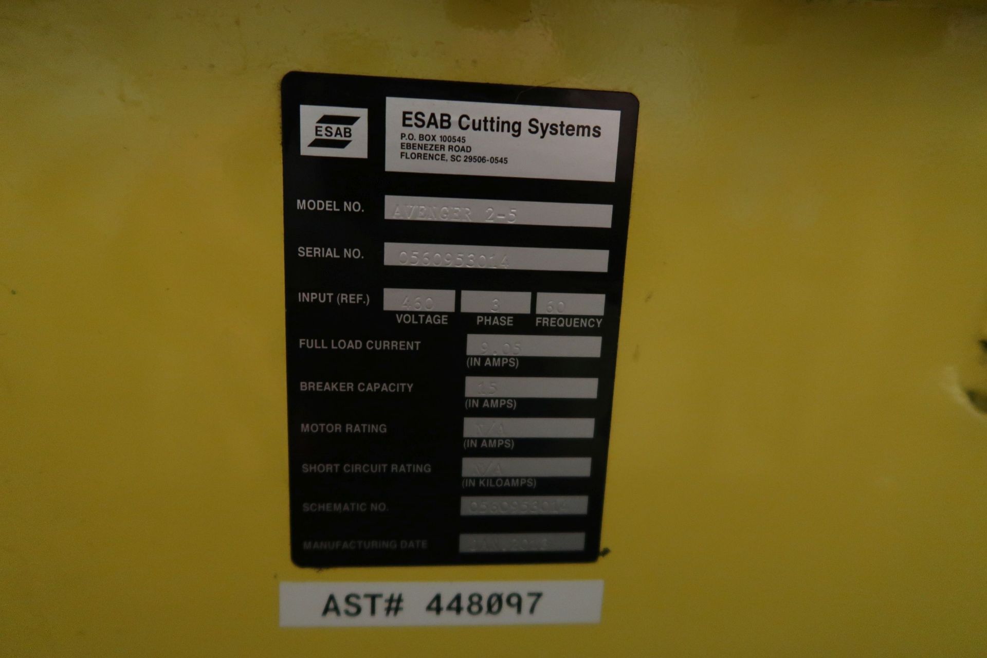 ESAB MODEL AVENGER 2-5 CNC PLASMA / OXY BEVEL HEAD BURING TABLE; S/N 0560953014, CNC CONTROL, 14' - Image 8 of 18