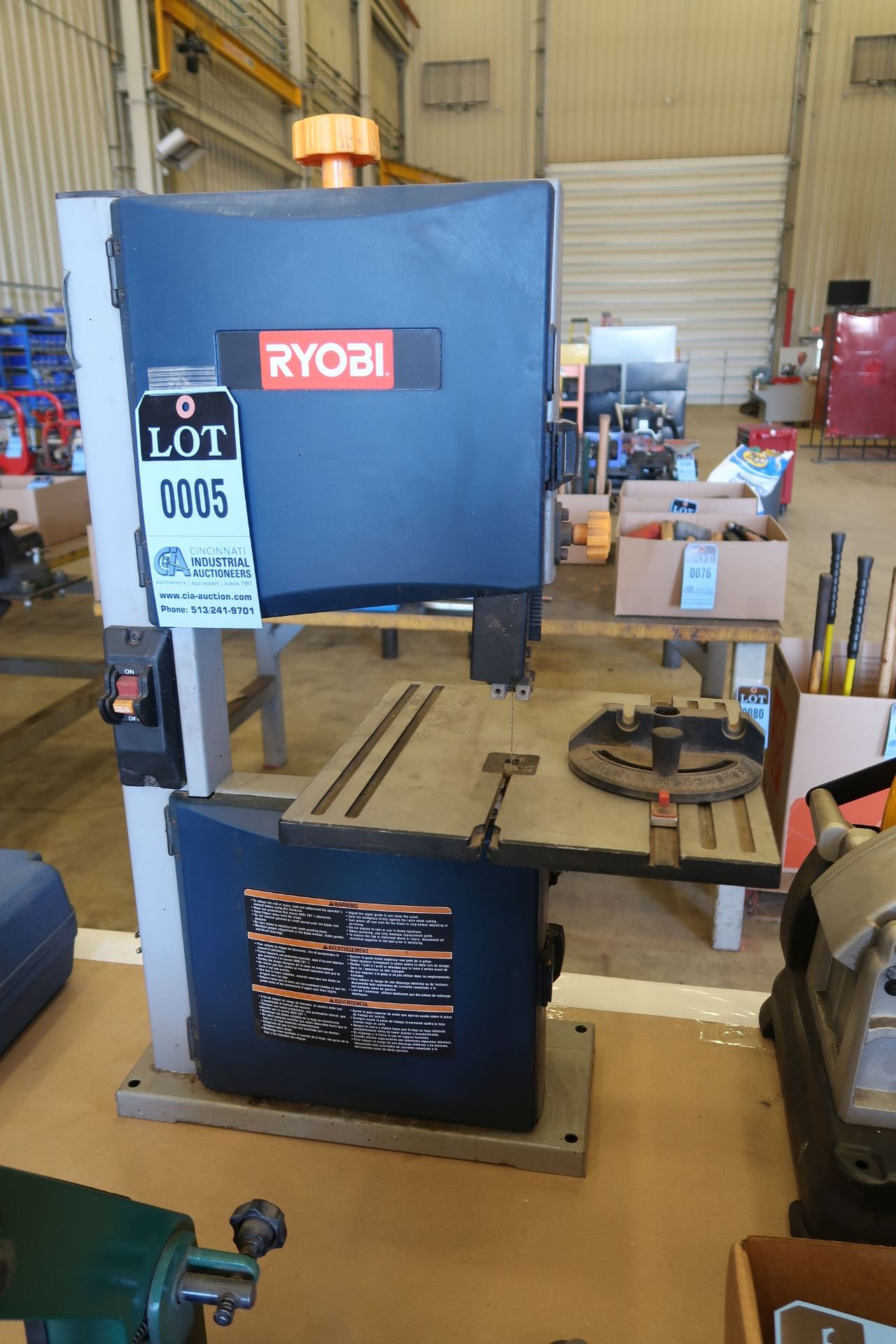 9" RYOBI MODEL BS904 VERTICAL BENCH BAND SAW