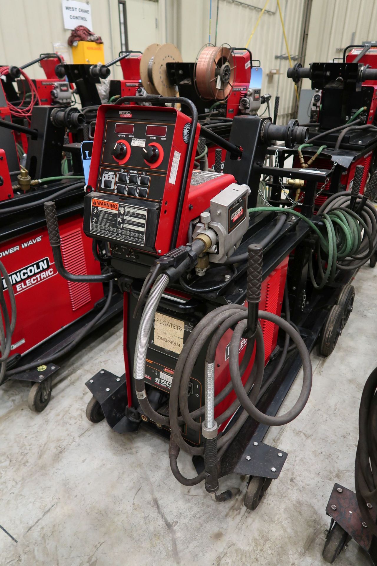 500 AMP LINCOLN ELECTRIC MODEL S500 POWER WAVE CART MOUNTED WELDING ...