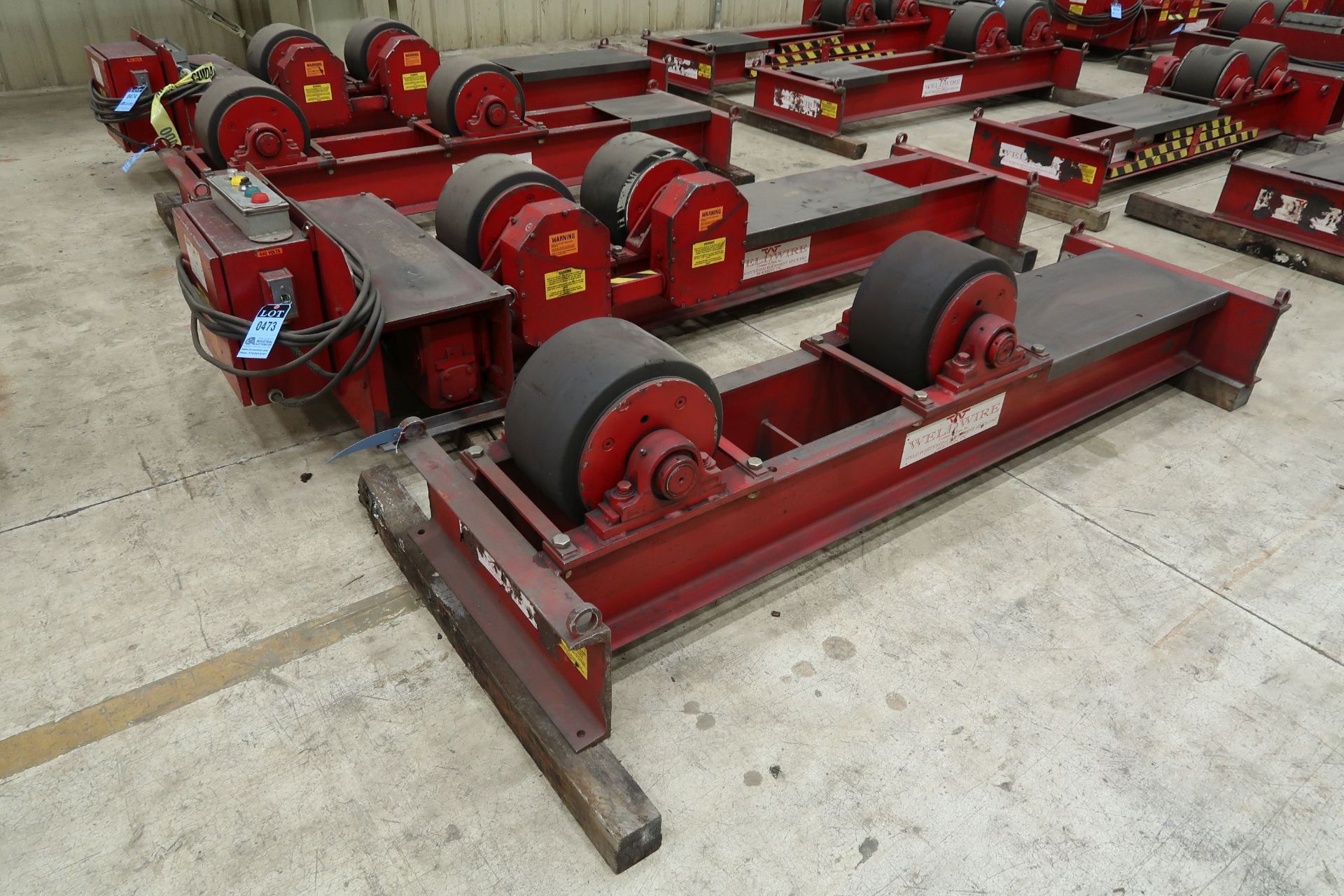 60,000 LB. CAP. WELD WIRE MODEL WWRD-30/WW RI-30 TANK TURNING ROLL SET (1-POWER, 1-IDLER),