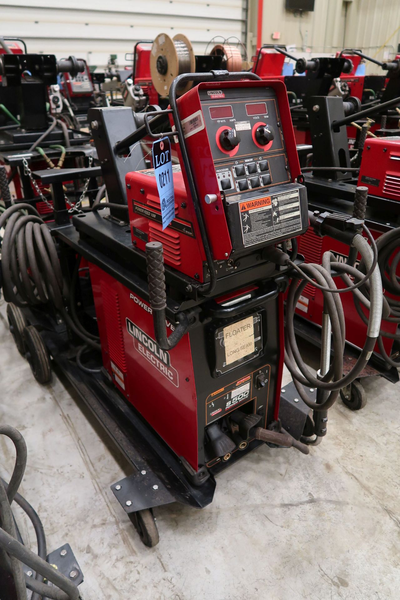 500 AMP LINCOLN ELECTRIC MODEL S500 POWER WAVE CART MOUNTED WELDING ...