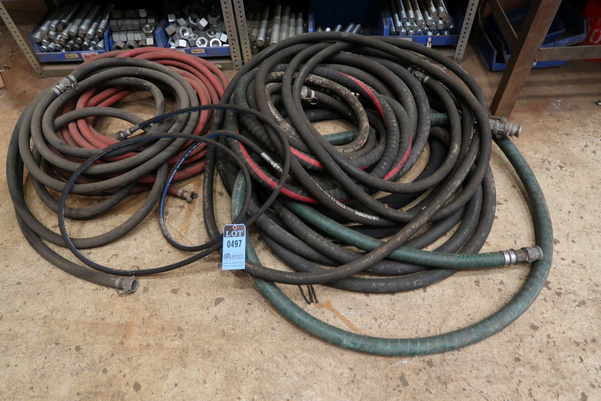 (LOT) TEST HOSE ON FLOOR