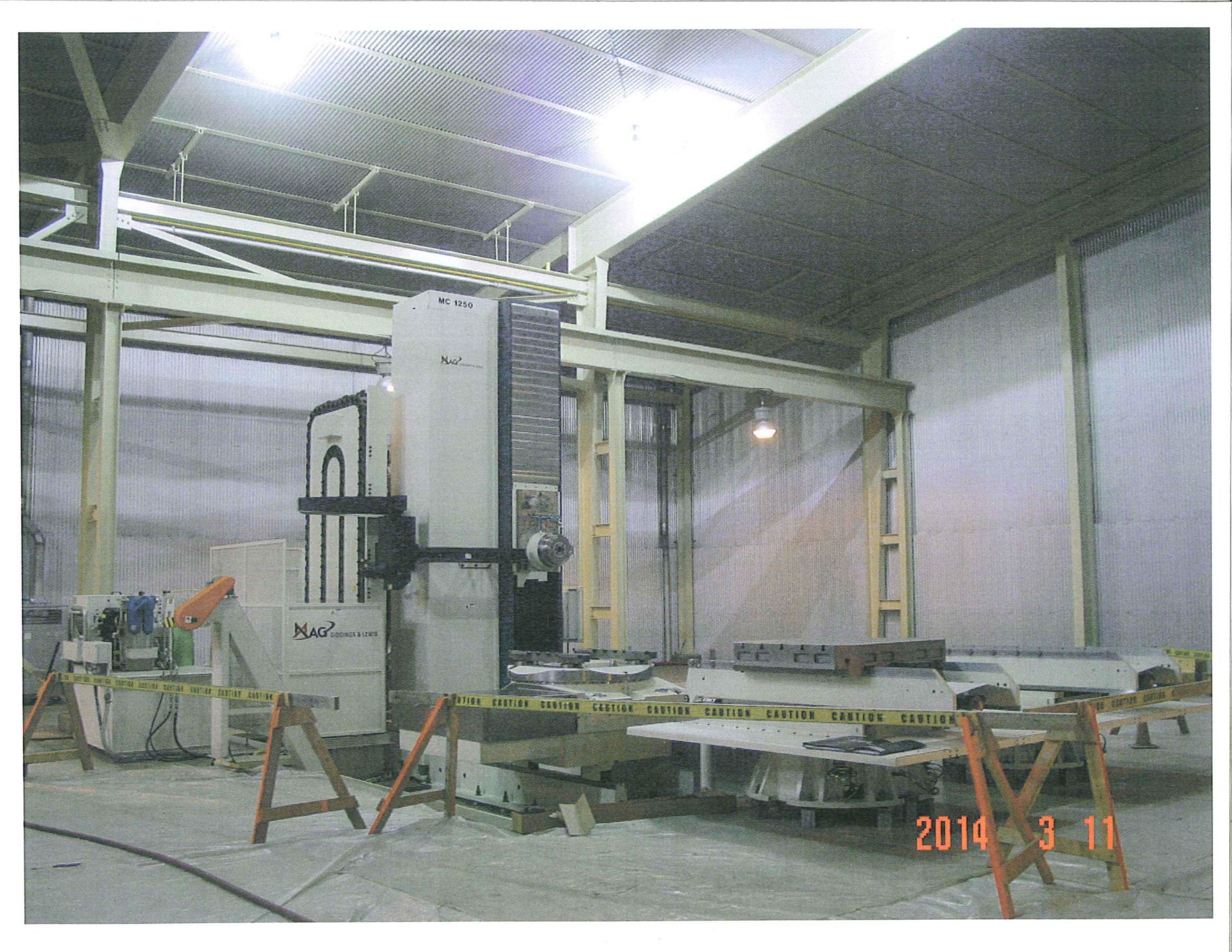 **6.1" GIDDINGS & LEWIS MODEL MC-1250 FIVE-AXIS TWO-PALLET ROTARY TABLE CNC HORIZONTAL BORING MILL; - Image 11 of 40