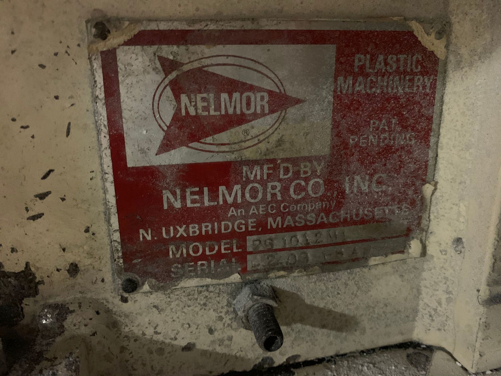 7.5-HP NELMOR MODEL RG1012M1 PLATIC GRANULATOR; S/N 820918492, 12" X 11" FRONT OPENING, NOISE - Bild 3 aus 4