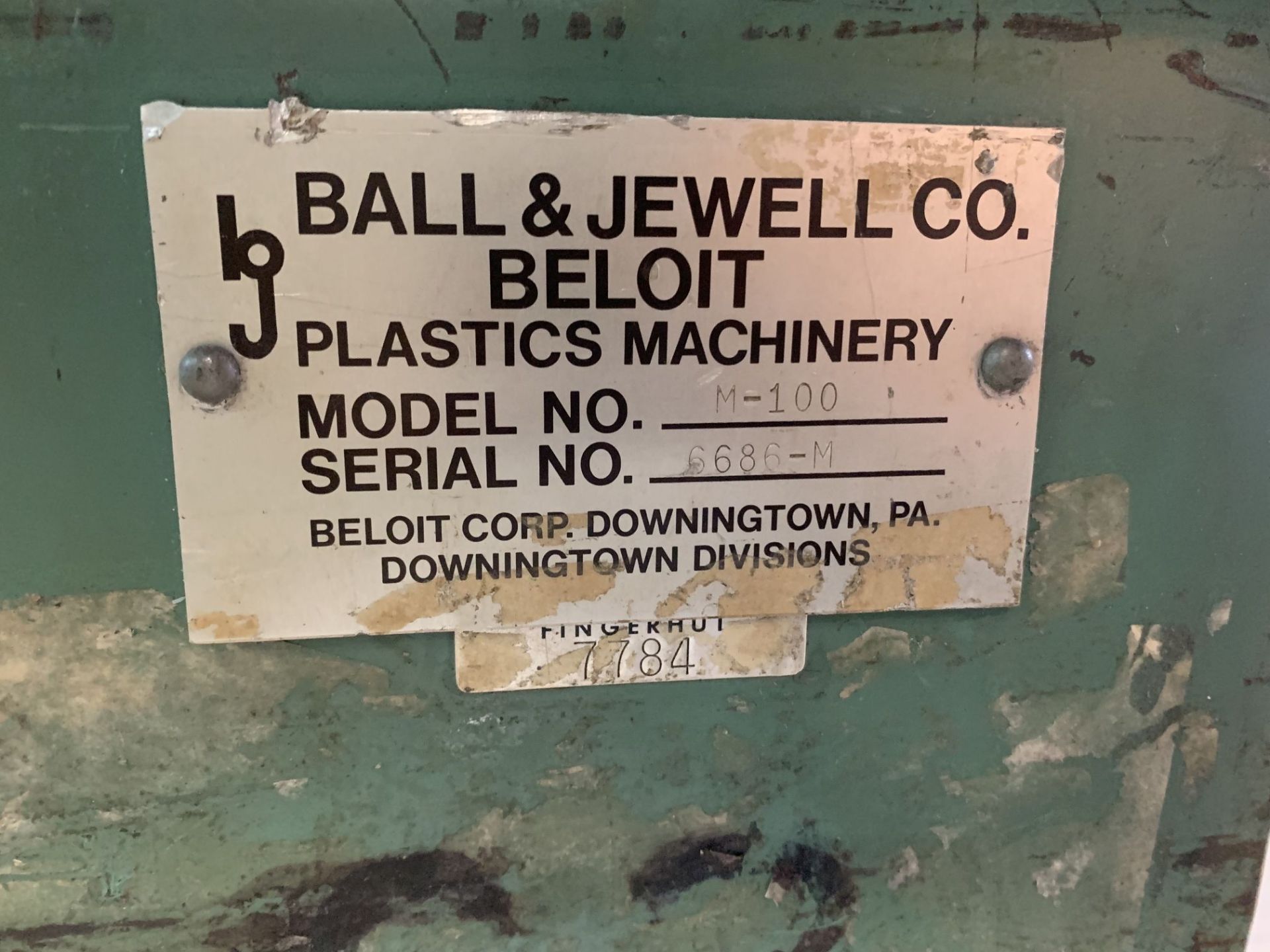 ** 5 HP BALL AND JEWELL MODEL M100 PLASTIC GRANULATOR; S/N 6686-M, 8" X 8" OPENING - Image 4 of 5
