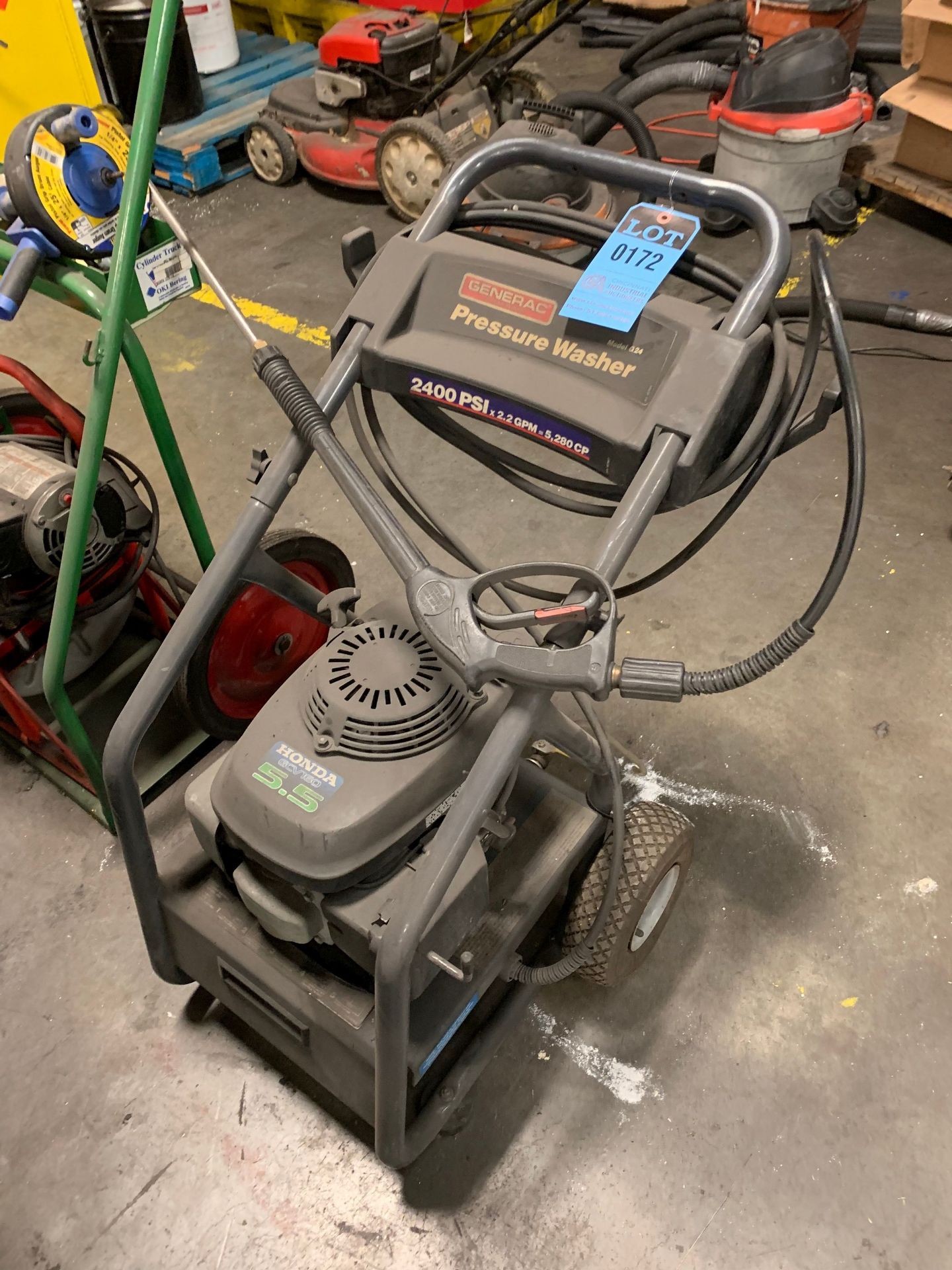 2,400 PSI GENERAC MODEL G24 POWER WASHER W/ HONDA GCV160 ENGINE