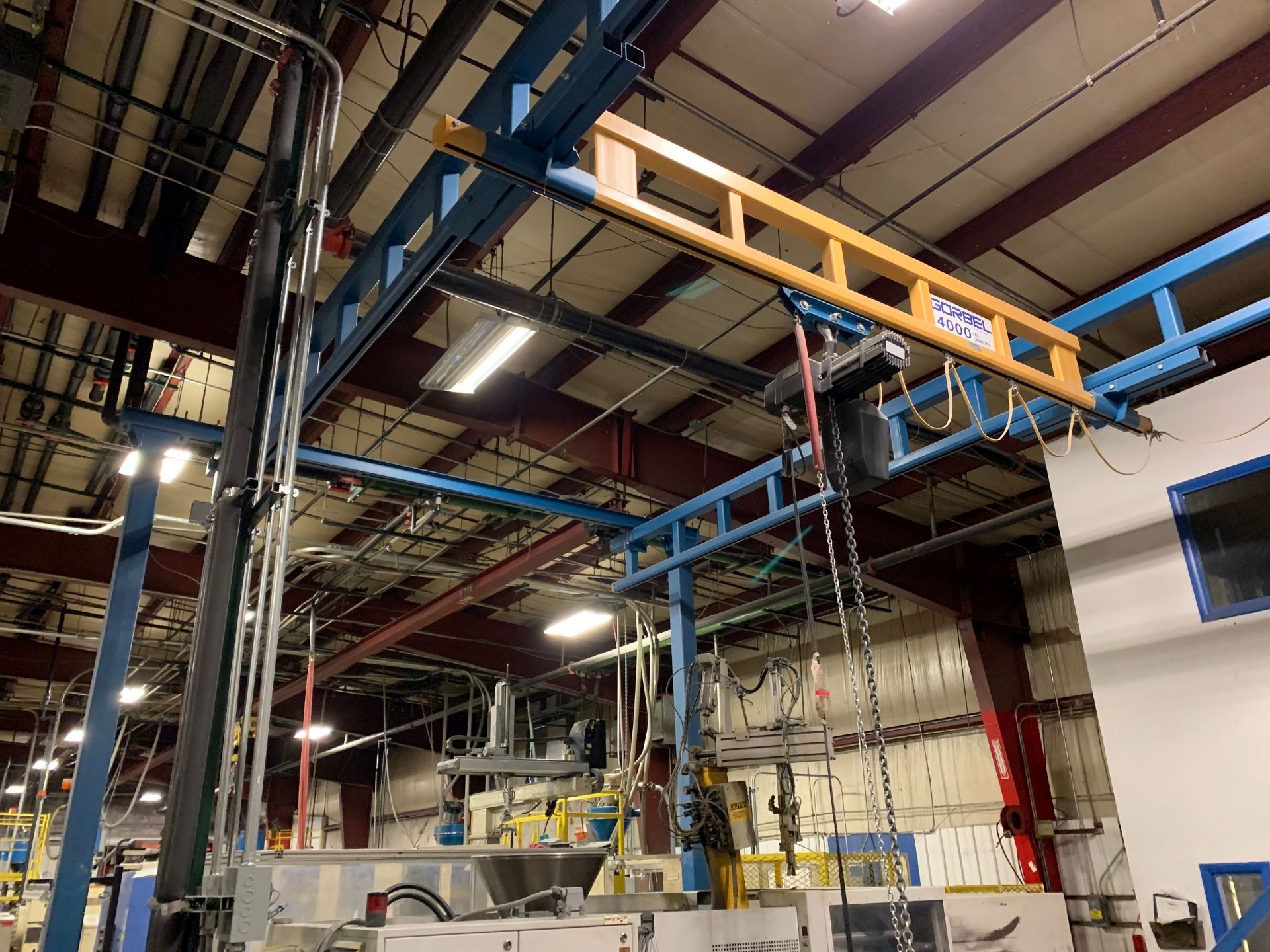 2 TON X 12' SPAN X 50' LONG GORBEL FREE-STANDING BRIDGE CRANE SYSTEM; 2 TON STREET PENDANT CONTROL - Image 4 of 6