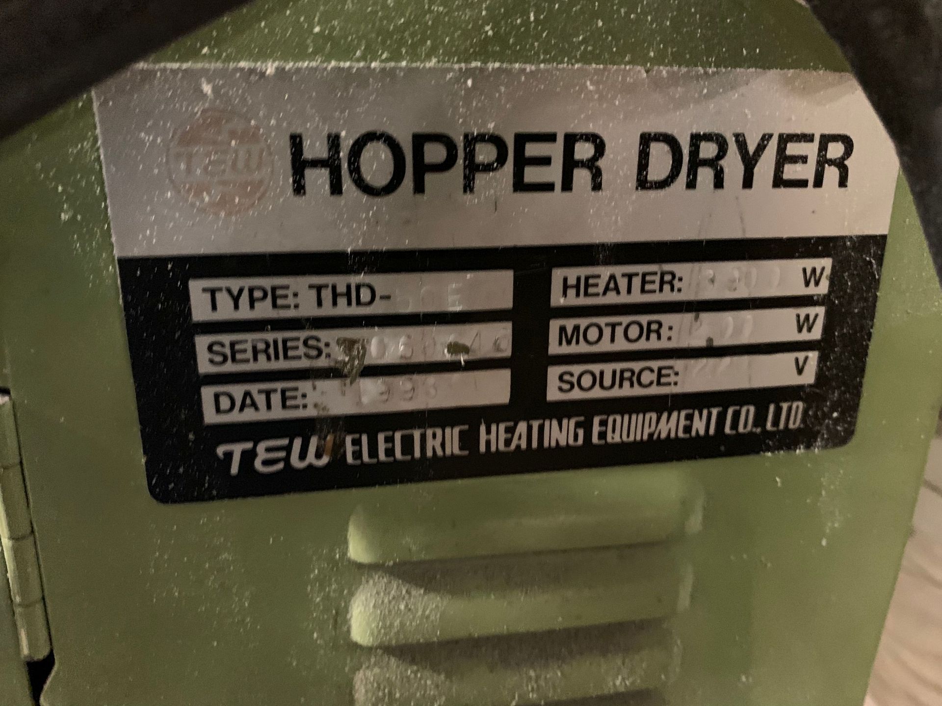 TEW MODEL THD-50E RESIN DRYER; S/N 3060648 - Image 4 of 4