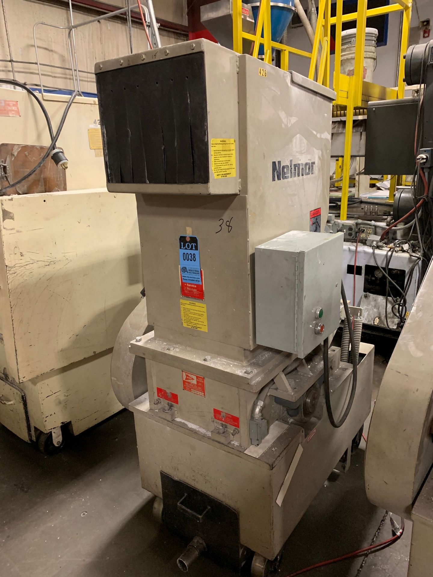 15-HP NELMOR MODEL 61215M1 PLASTIC GRANULATOR; S/N 75118356, 12" X 15" FRONT OPENING - Image 2 of 5