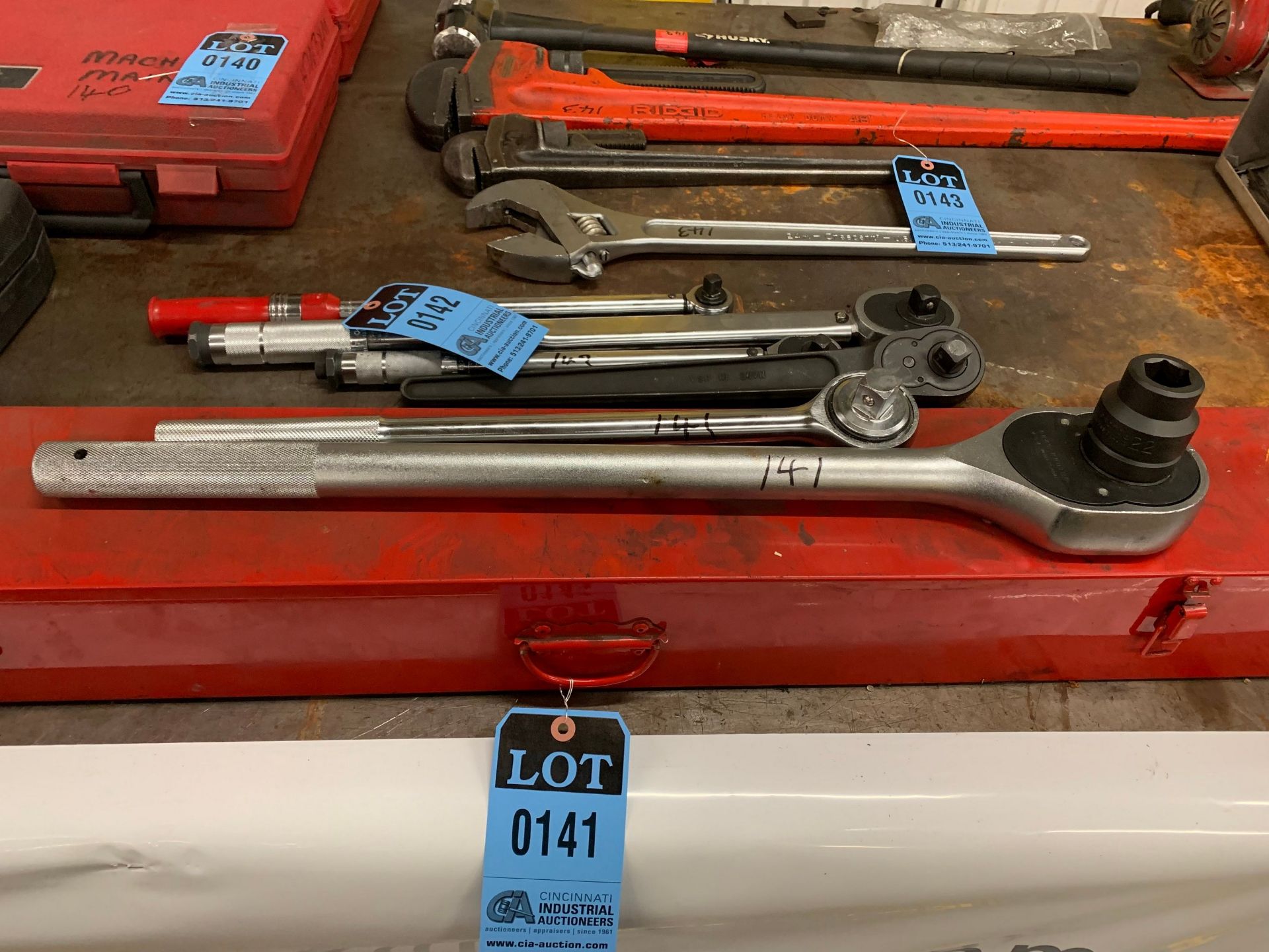 (LOT) (3) LARGE CAPACITY TORQUE WRENCHES