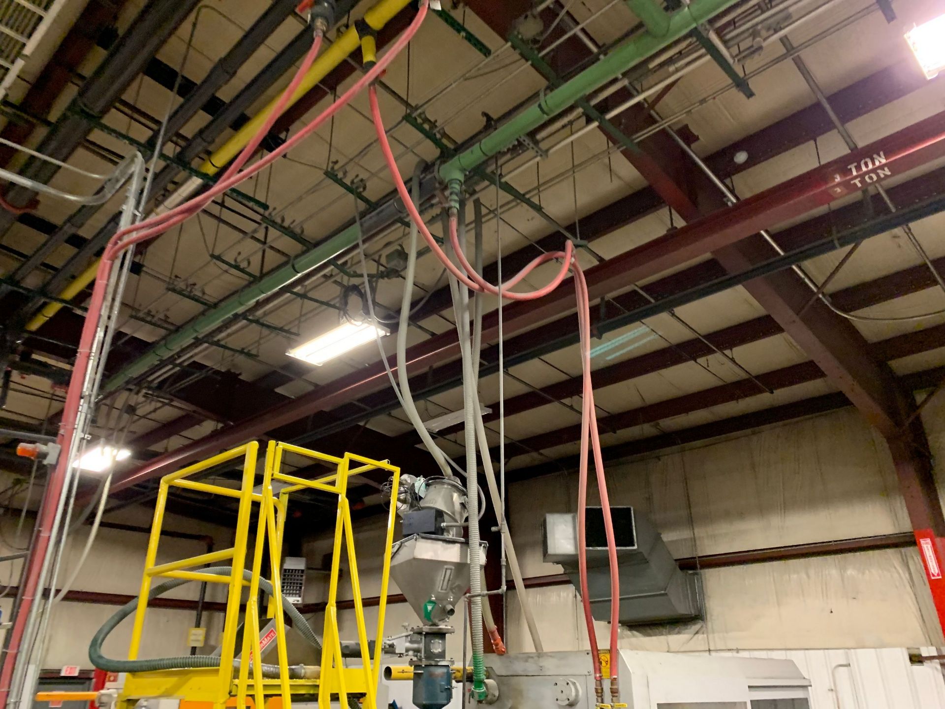 3 TON X 200' LONG MONORAIL CRANE SYSTEM W/ 3 TON R&M SPACEMASTER II ELECTRIC WIRELESS PENDANT - Image 5 of 7