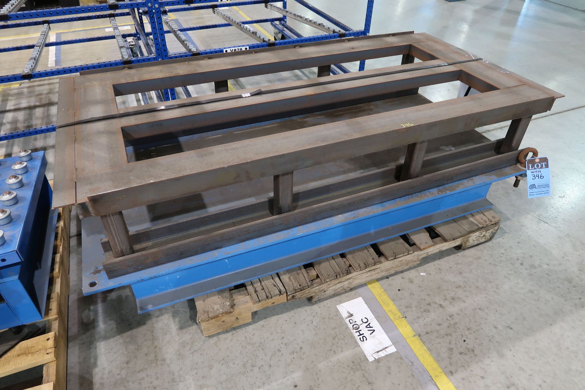 PIECES 24" X 36"/48" AND (1) PIECE 28" X 40" ROLLER CONVEYOR WITH HEAVY DUTY STEEL STAND - Image 3 of 3