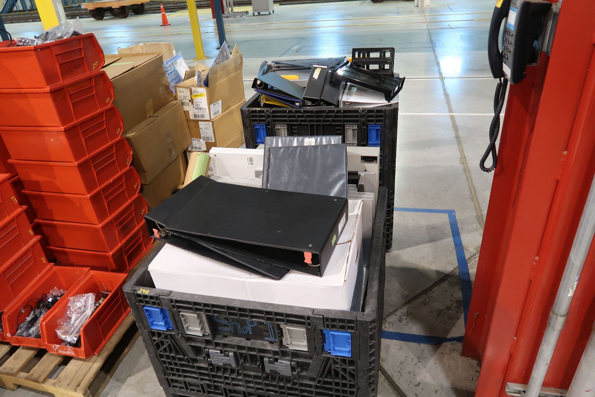 COLLAPSIBLE TUBS WITH LARGE ASSORTMENT NOTEBOOKS AND SUPPORT EQUIPMENT - Image 5 of 5