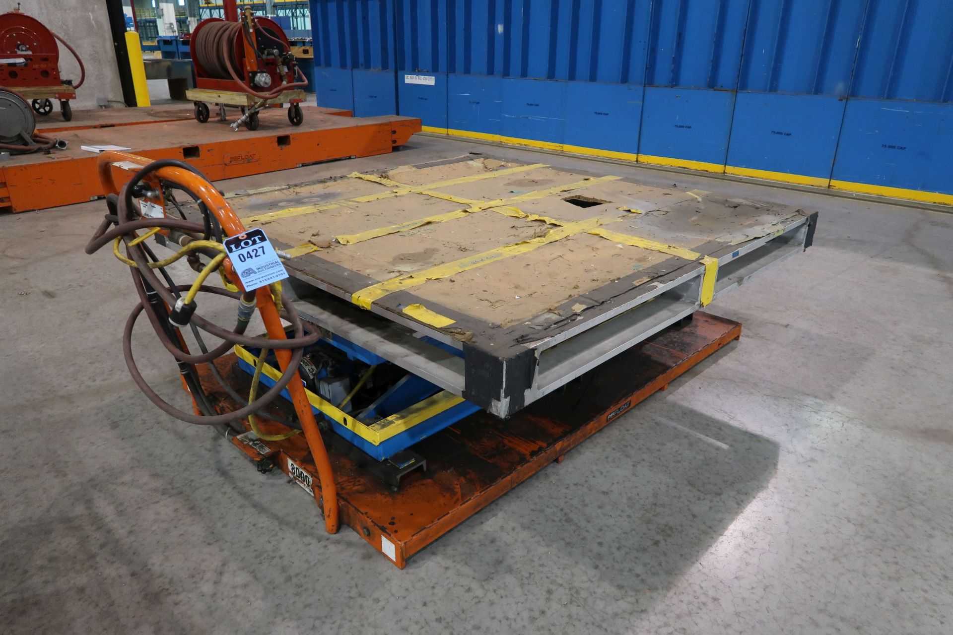 AIRFLOAT SYSTEM FLOAT PLATFORM W/ MOUNTED BUSHMAN PNEUMATIC SCISSOR LIFT TABLE; FA 60007 - Image 7 of 7