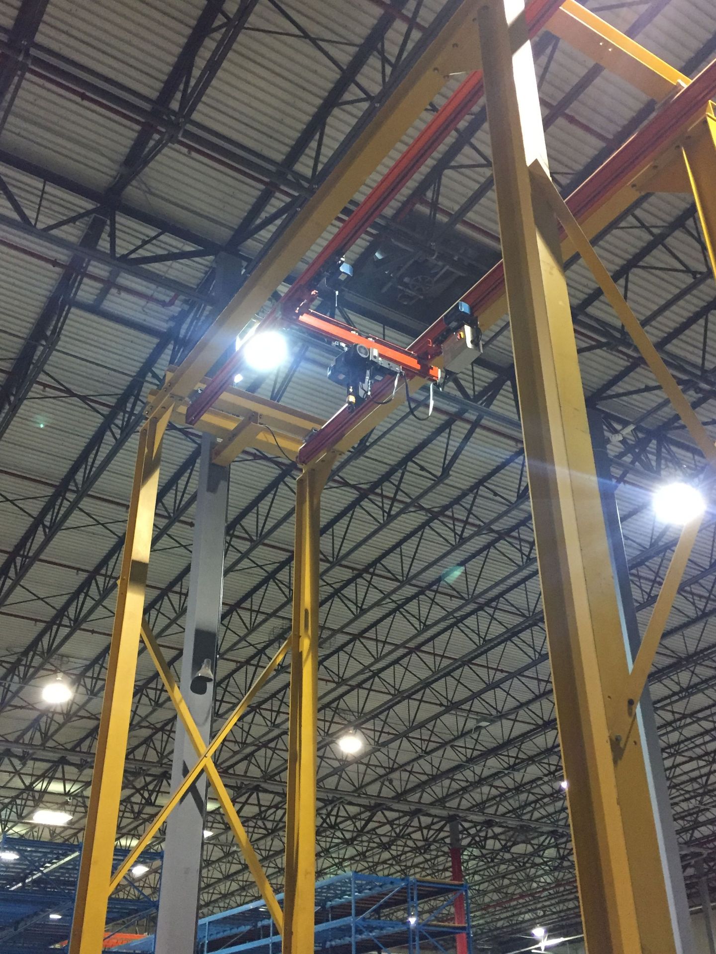 2,200 LB. CAPACITY DEMAG FREE STANDING REMOTE CONTROL CHAIN HOIST CRANE SYSTEM (APPROX.) 8' X 23' - Image 2 of 3
