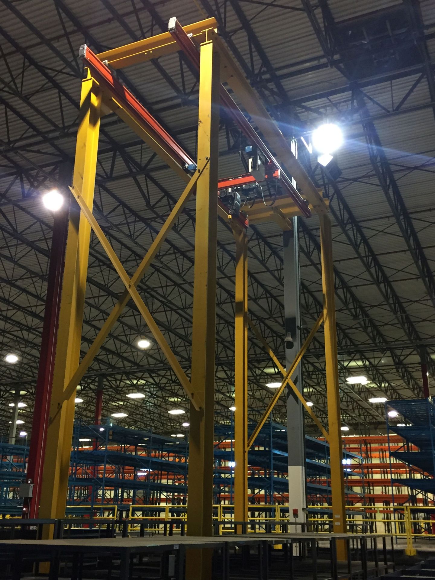 2,200 LB. CAPACITY DEMAG FREE STANDING REMOTE CONTROL CHAIN HOIST CRANE SYSTEM (APPROX.) 8' X 23' - Image 3 of 3