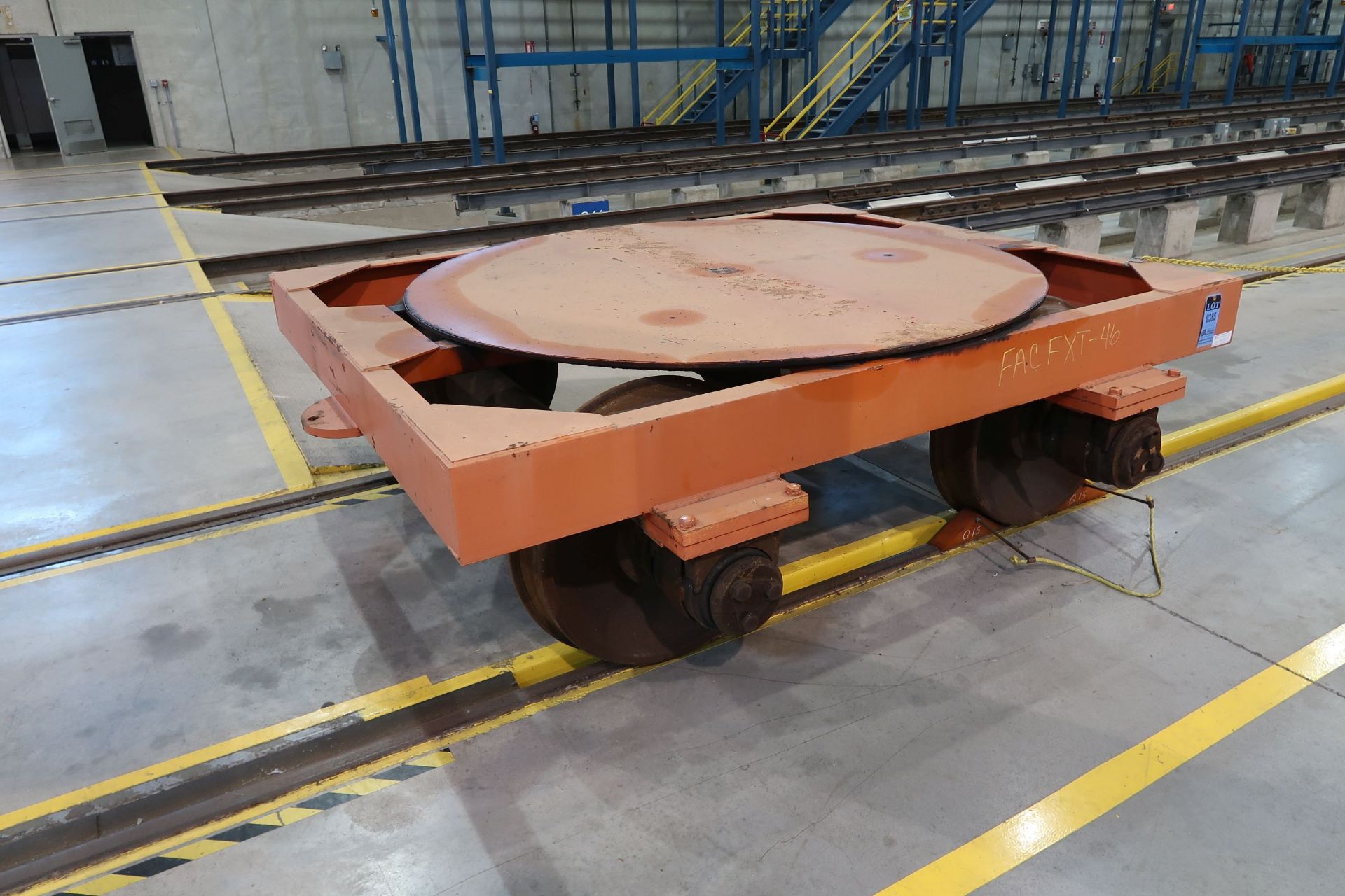 80" X 98" X 31" HIGH HEAVY DUTY RAILROAD WHEEL PASSENGER CAR BODY TRANSFER CARS; FA 60012-1 AND - Image 2 of 4